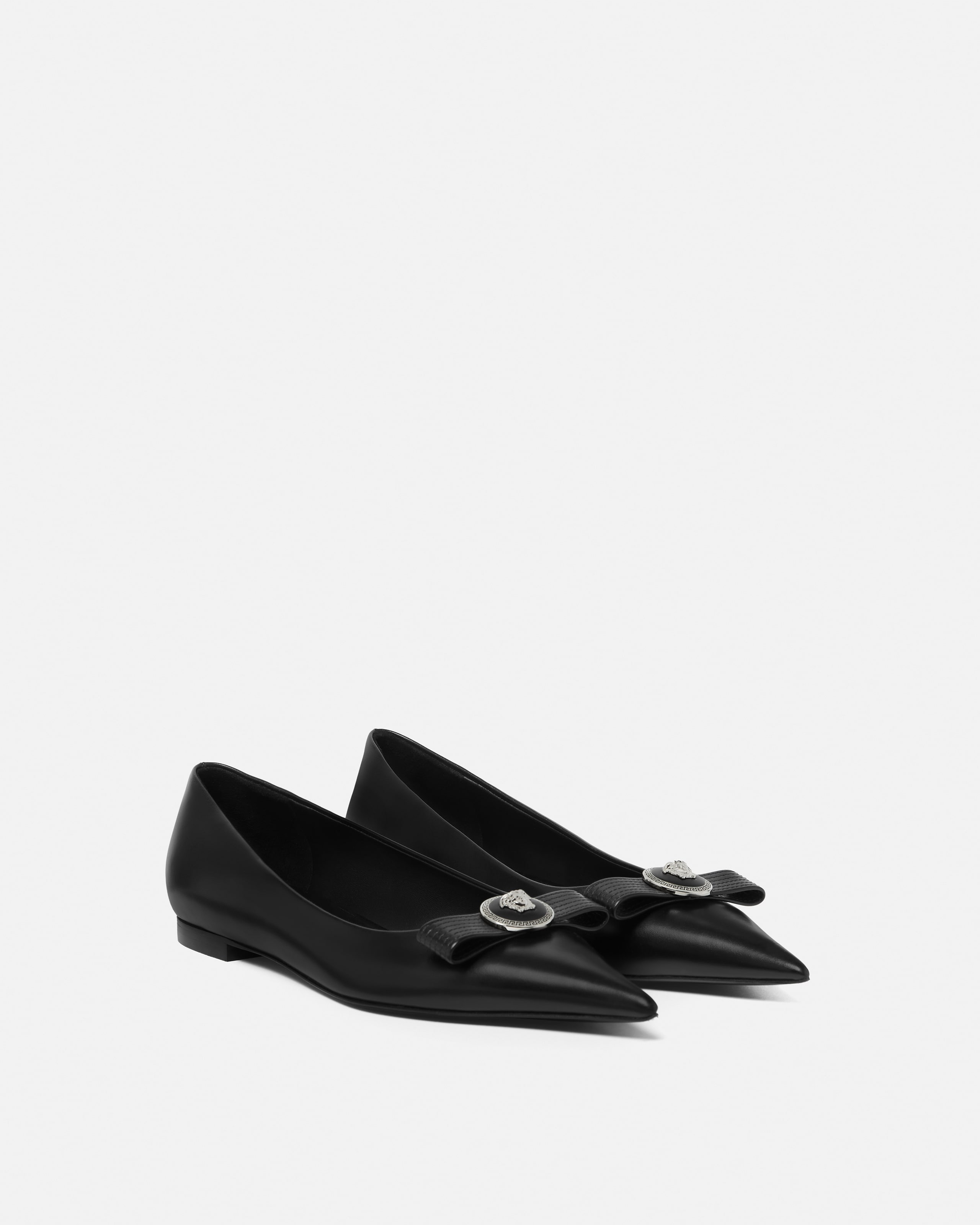 Gianni Ribbon Leather Ballerinas