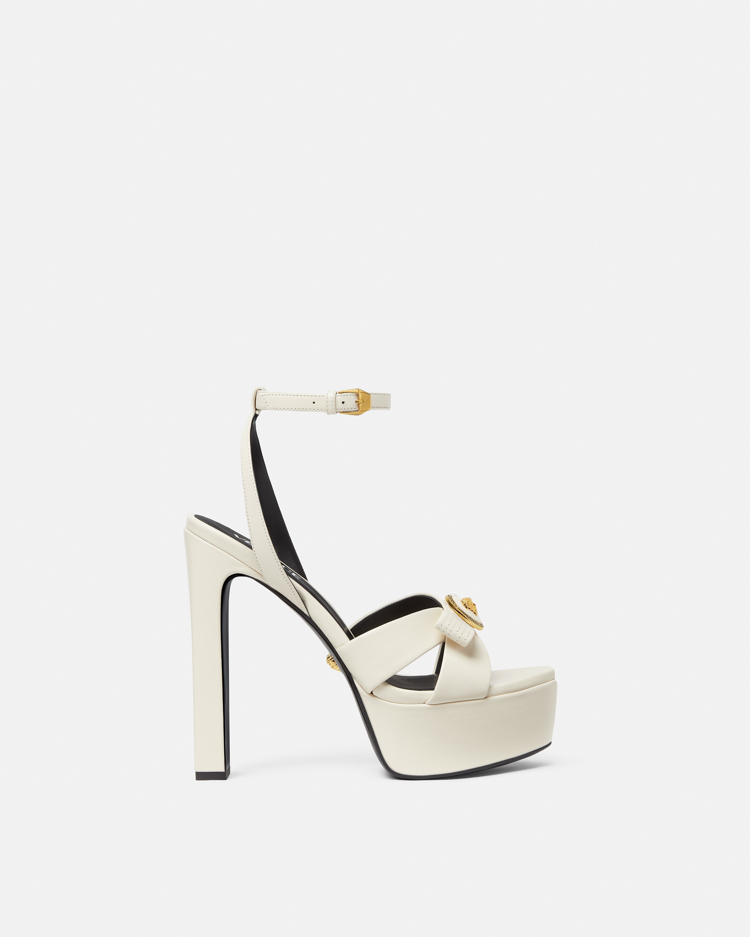 Gianni Ribbon Leather Sandals 140 mm