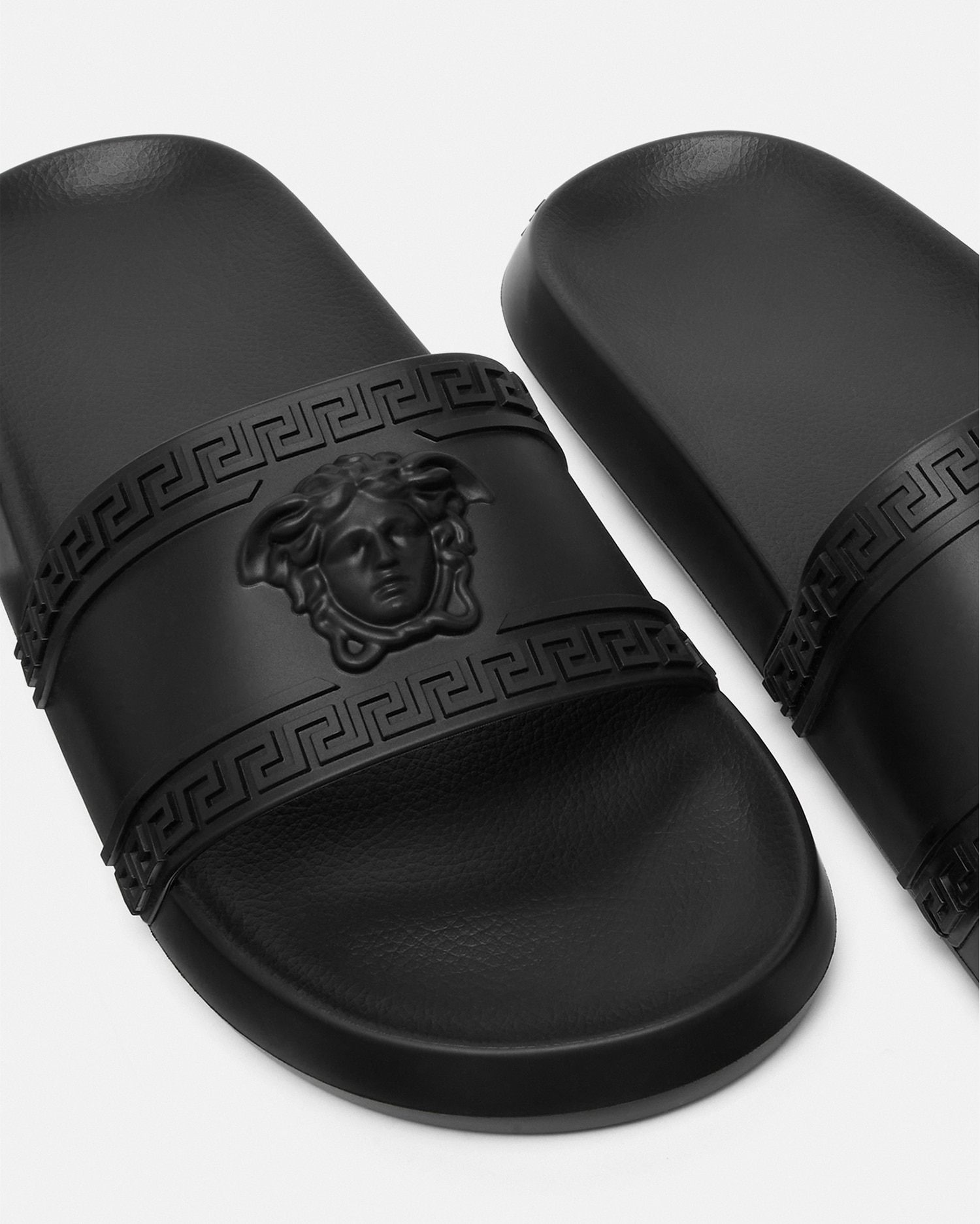 Shop Versace Palazzo Sliders In Black