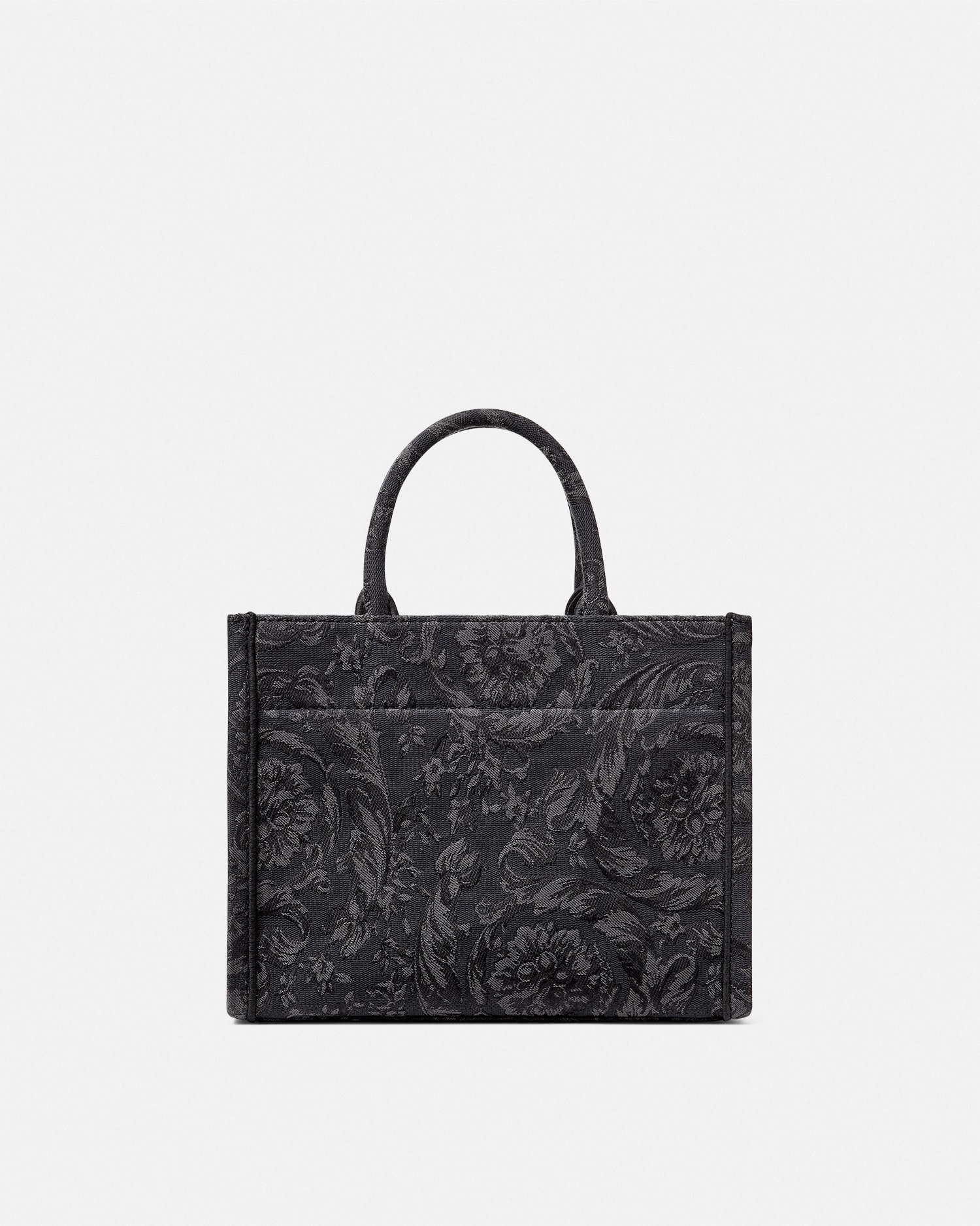 トートバッグ VERSACE EMBROIDERED FABRIC BIG ATHENA SHOPPING BAG Versace Embroidered Fabric Big Athena Shopping Bag – LOZURI®