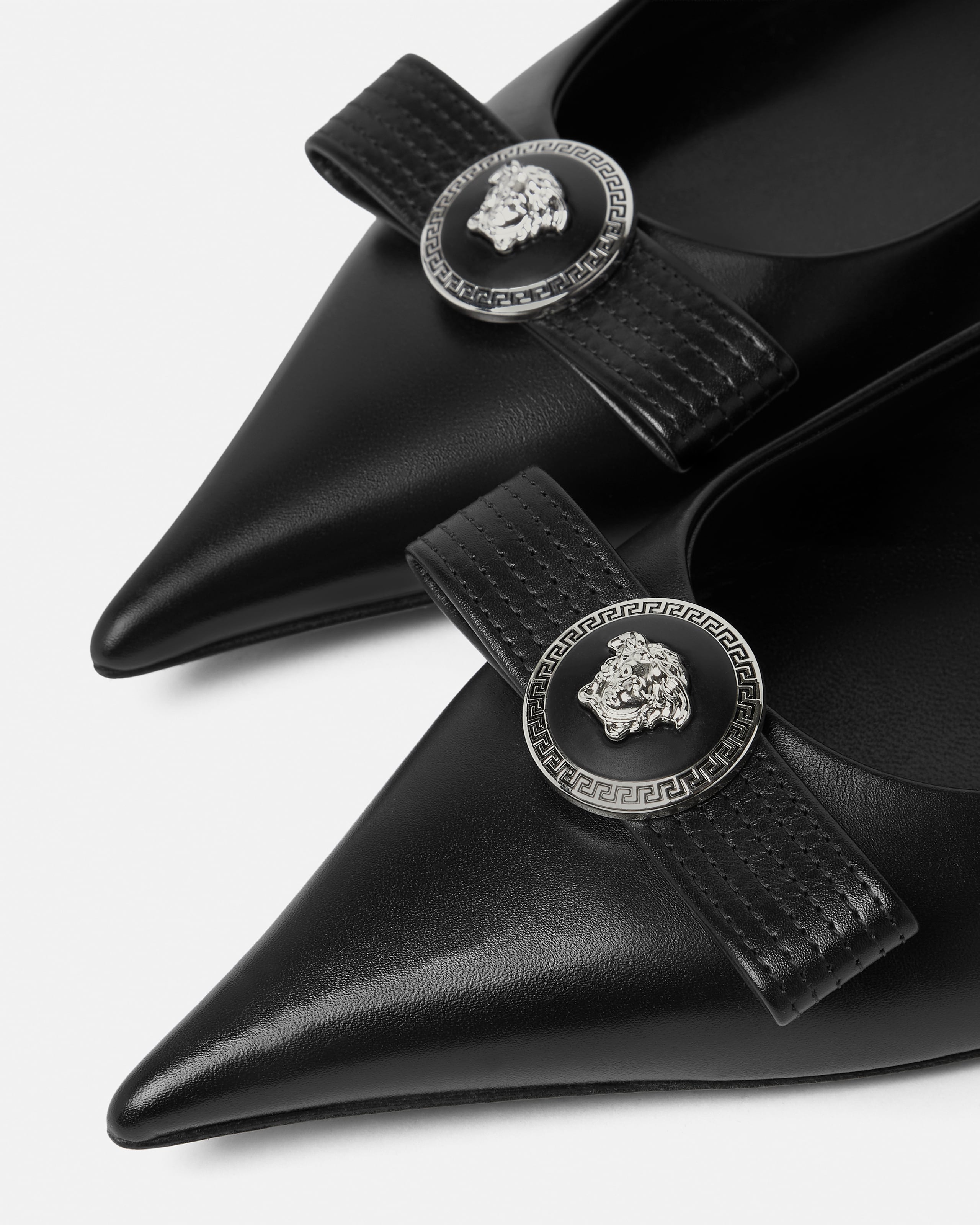 Gianni Ribbon Leather Ballerinas