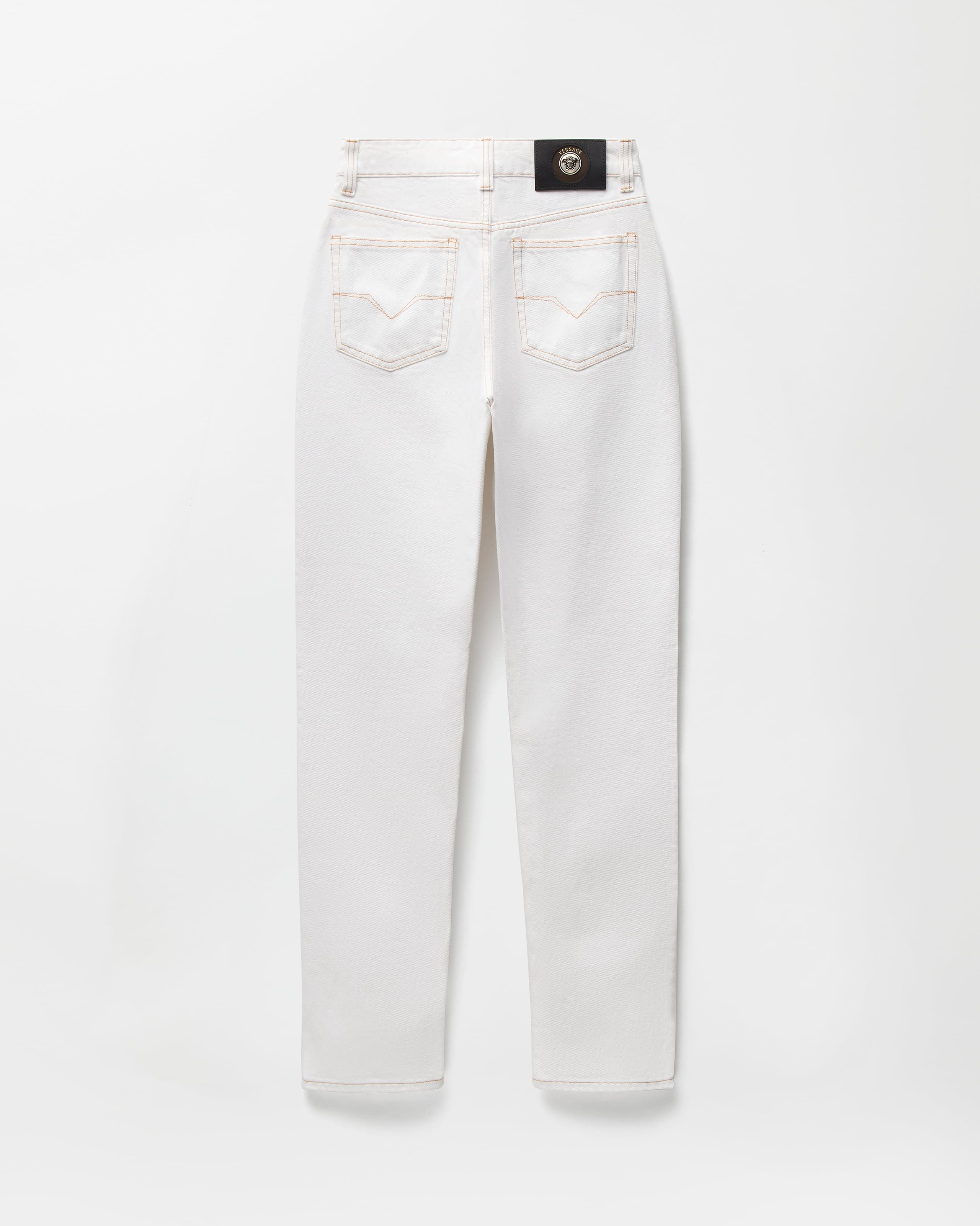 High-Waist Jeans White | VERSACE