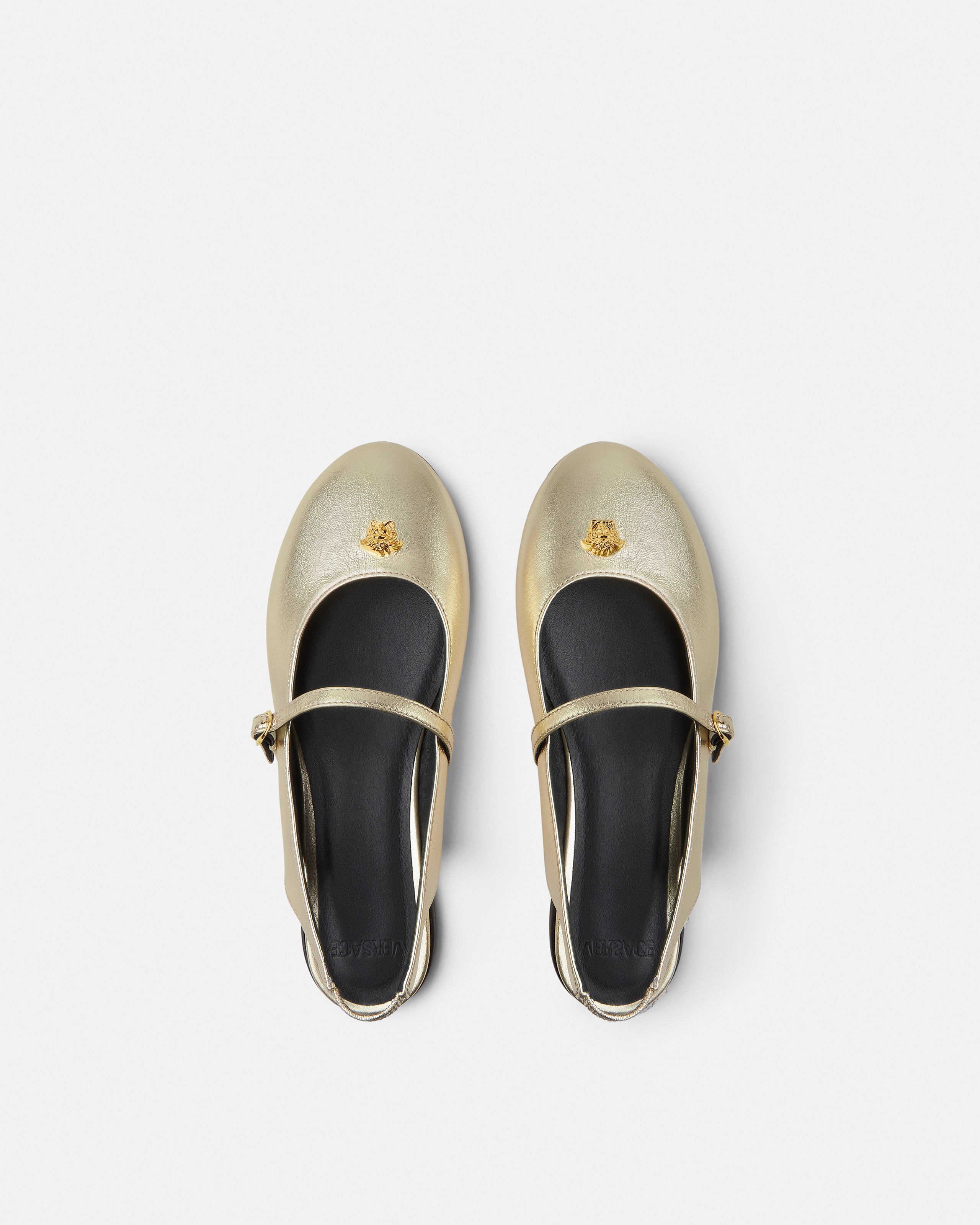 Kids Metallic Slingback Ballerinas