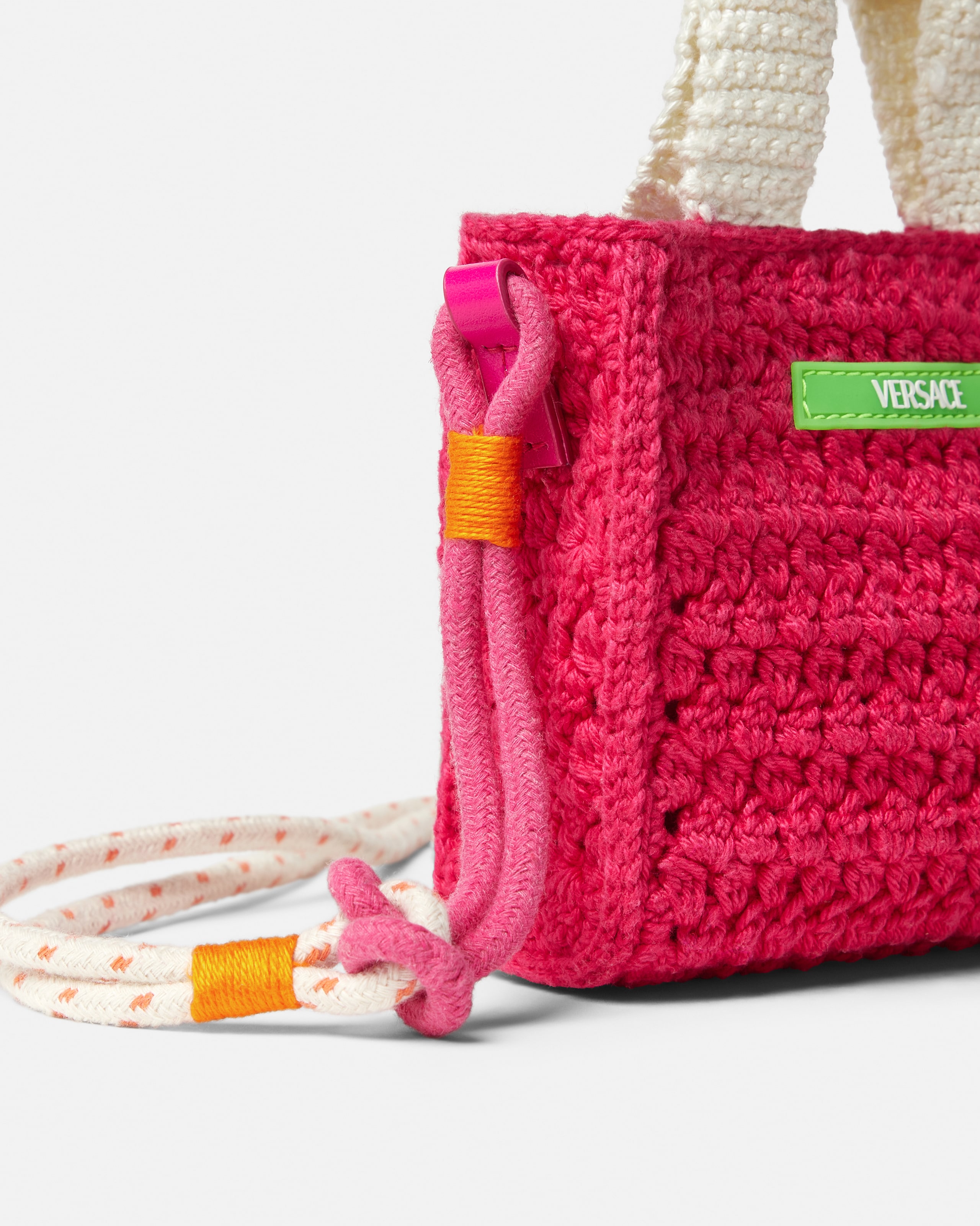 Kids Crochet Mini Bag Pink | VERSACE US