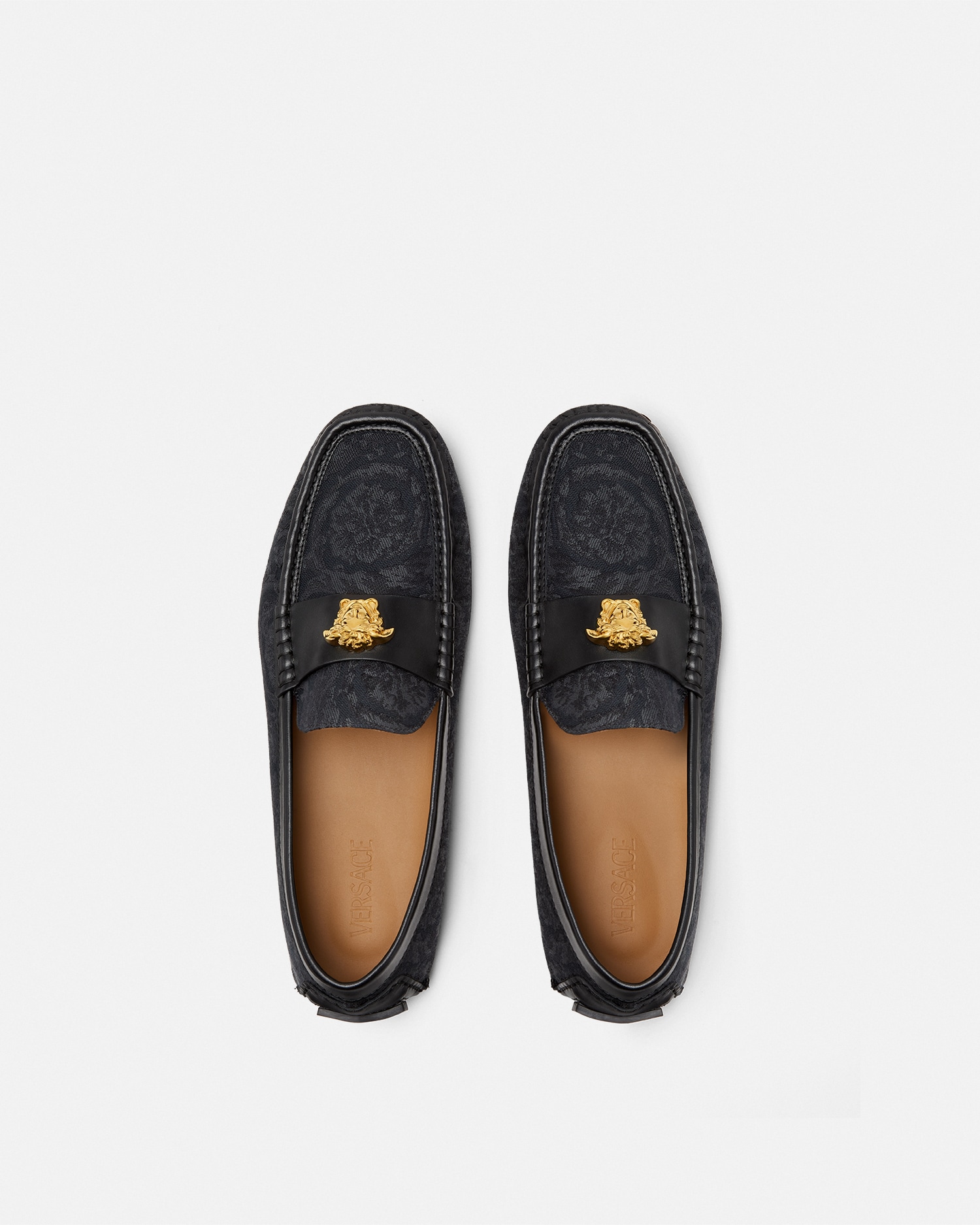 La Medusa Jacquard Canvas Driver Shoes