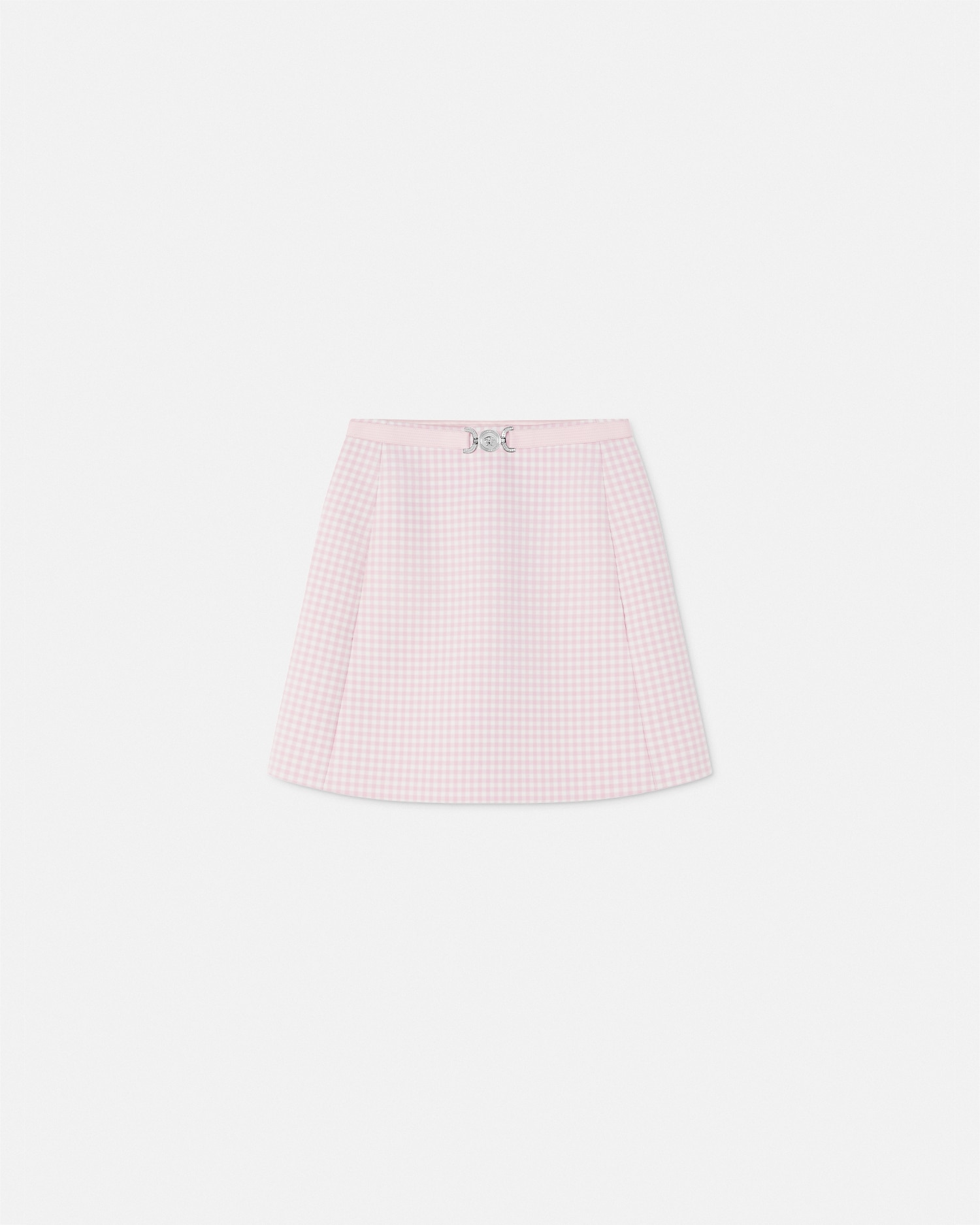 Versace Medusa Biggie Minirock Mit Vichy-karo In Light Pink