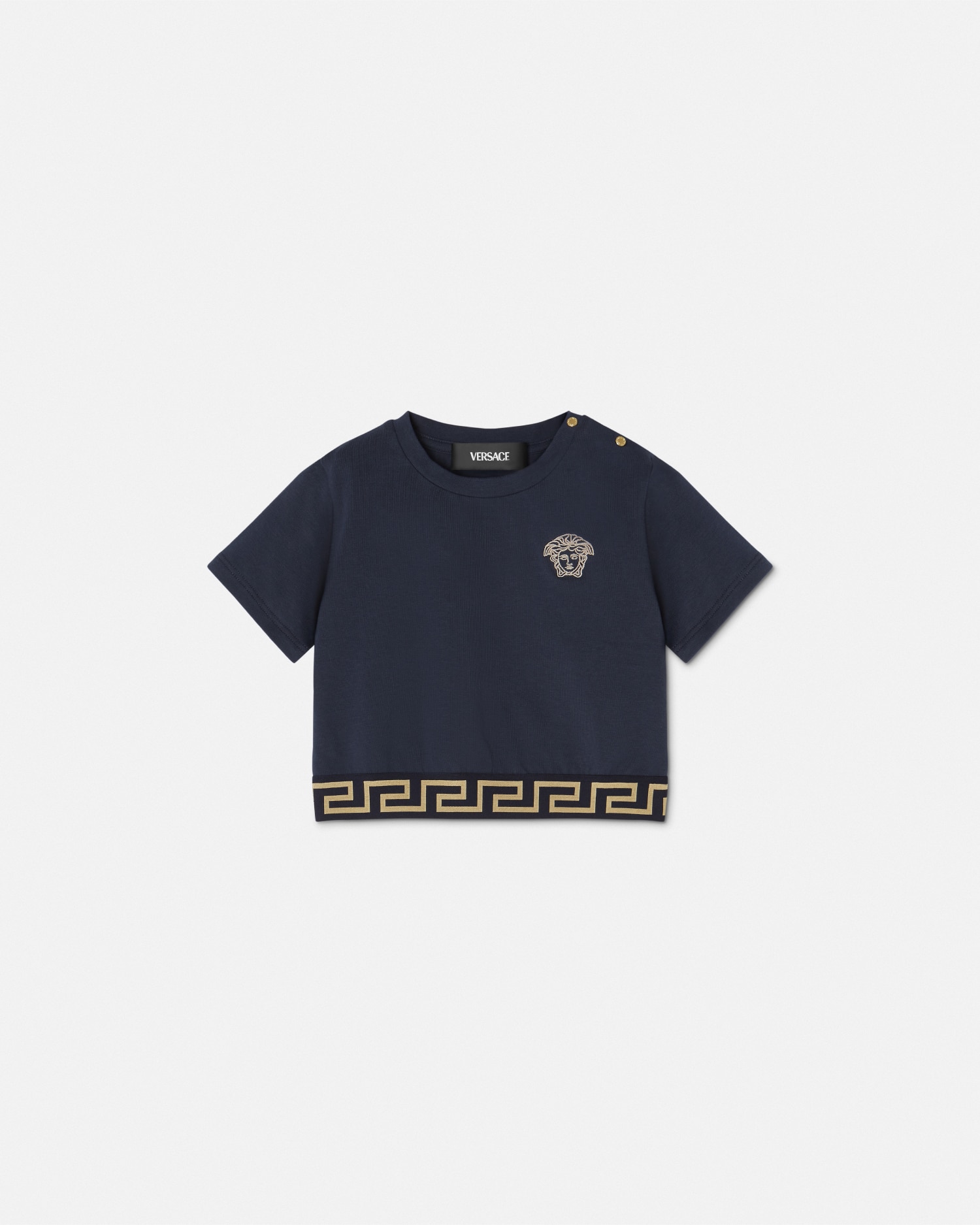 Versace T-shirt Greca Kids In Bleu