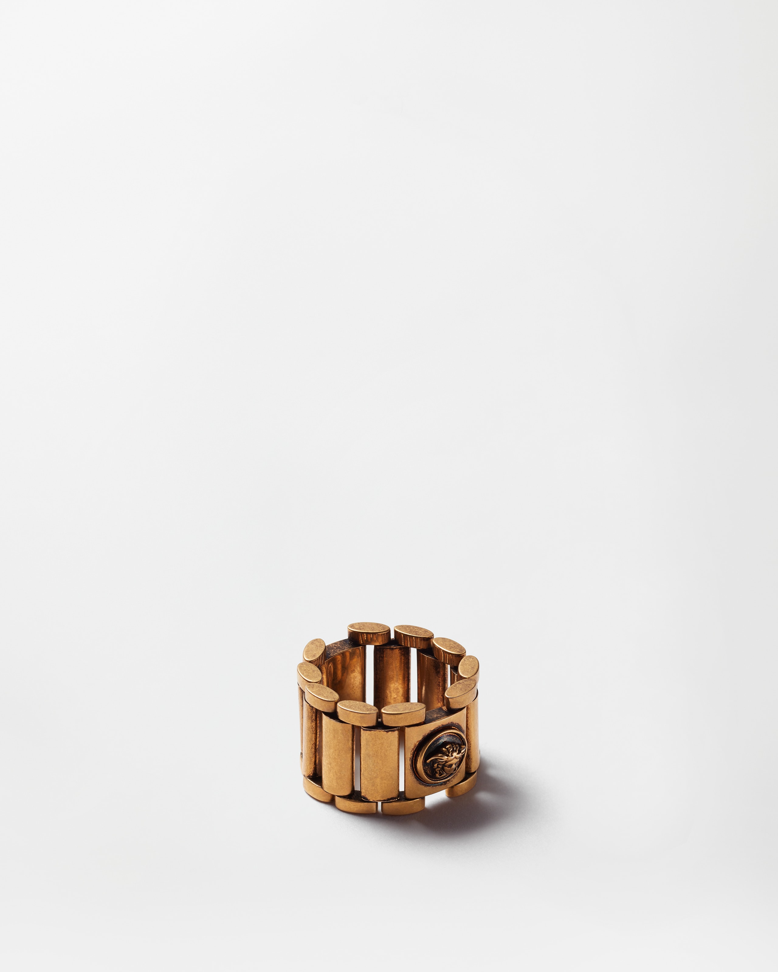 Versace Link Ring In Gold
