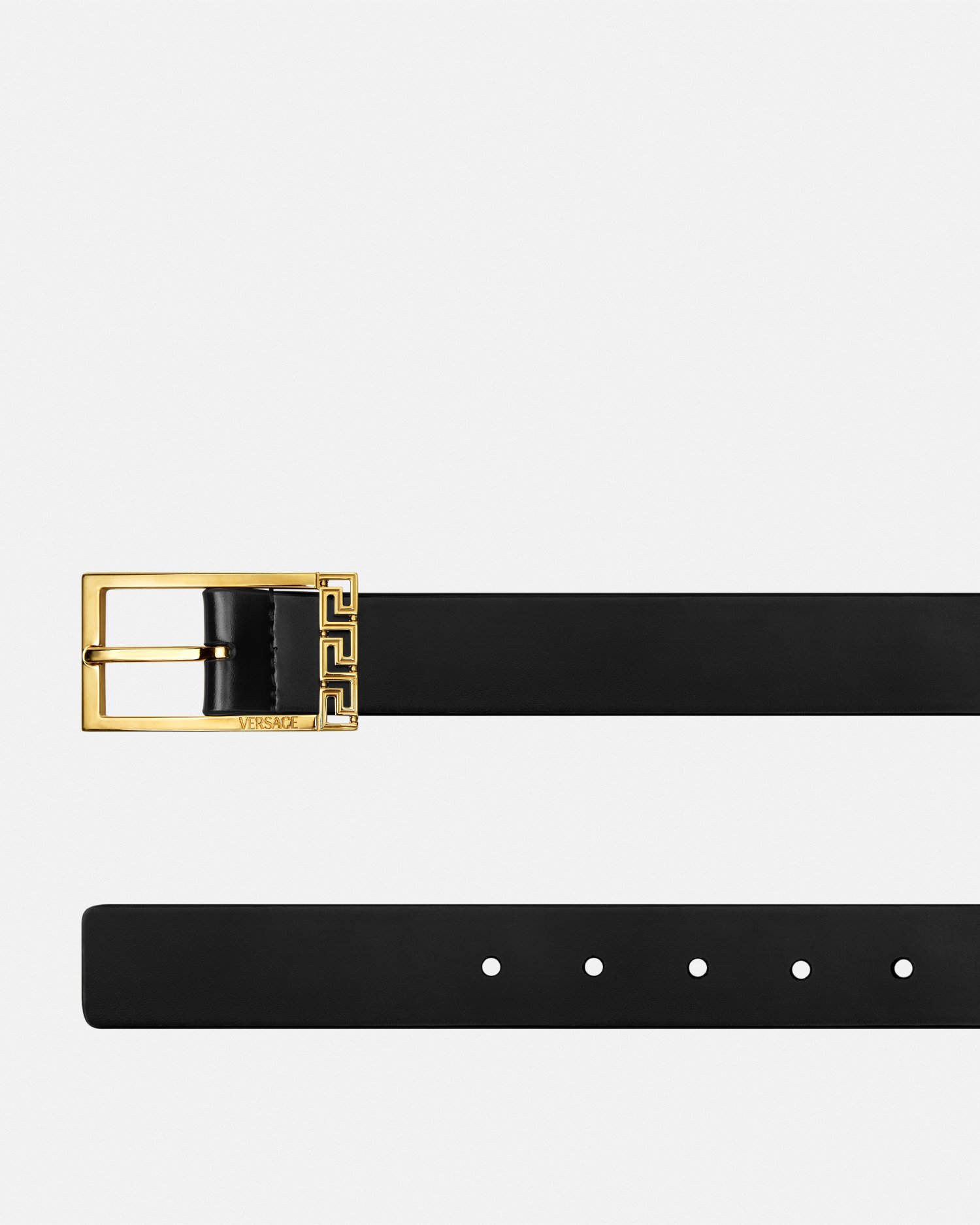 Greca Leather Belt 3 cm