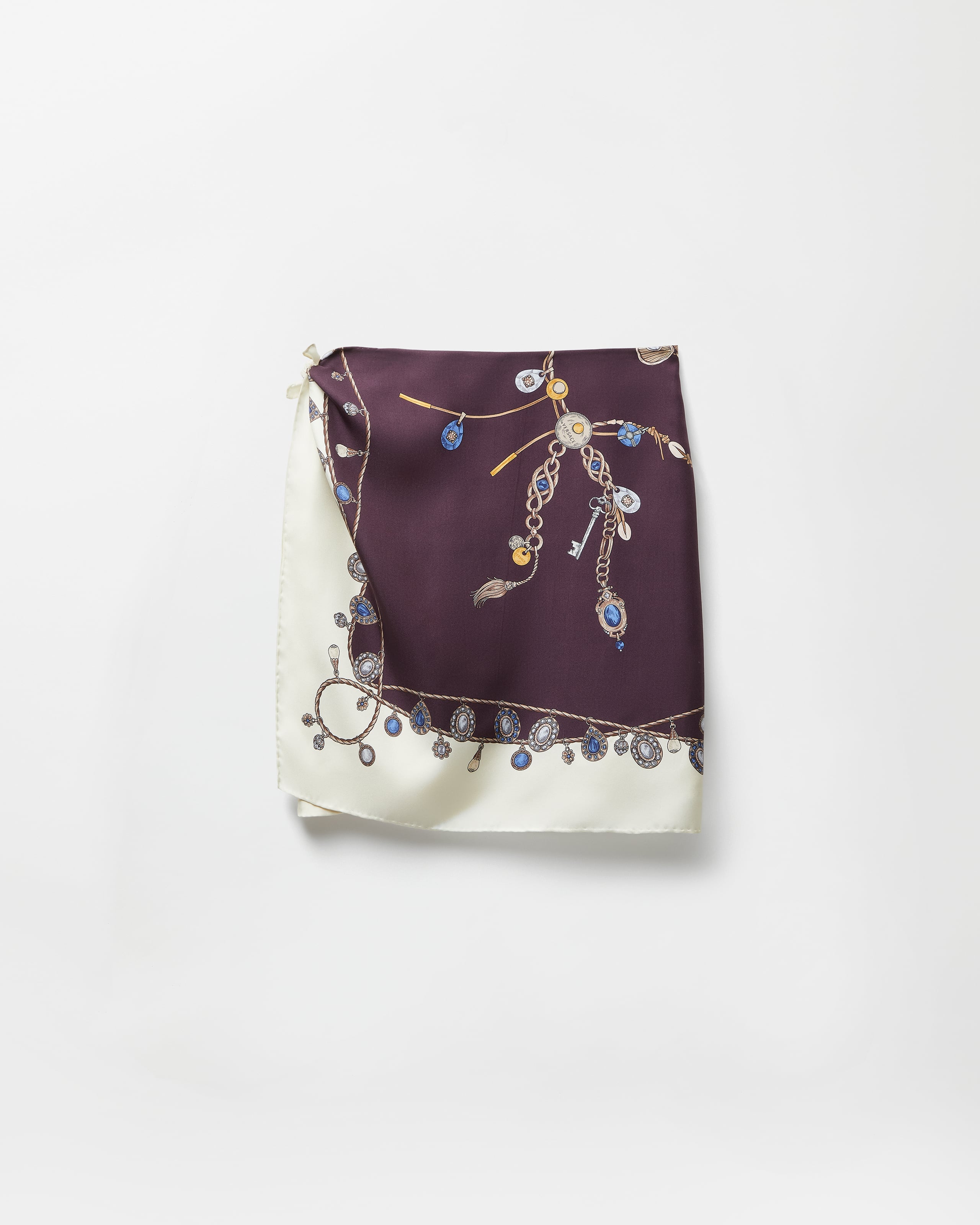 Versace Mini Jupe En Sergé De Soie Imprimée In Multi