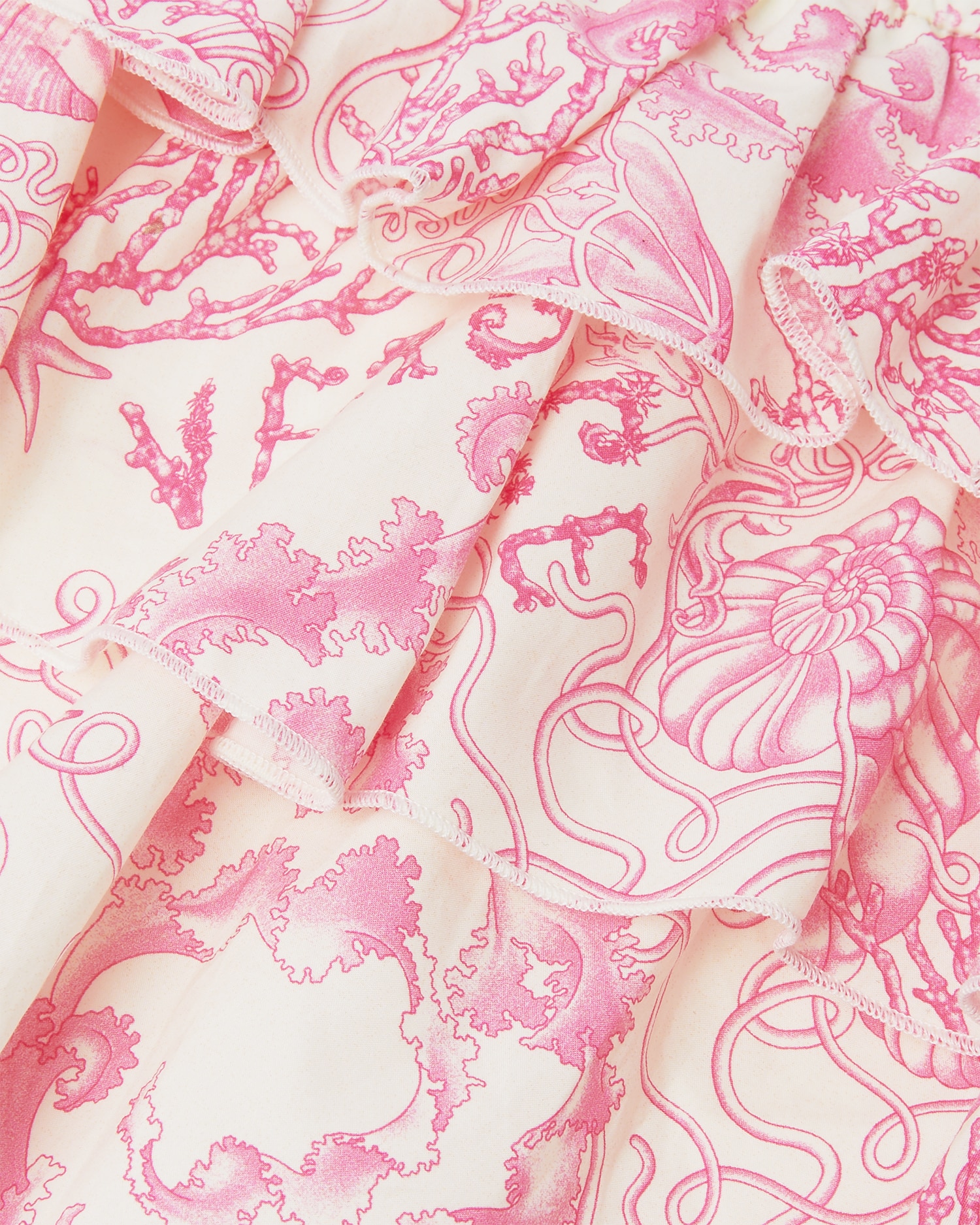 Underwater Barocco Ruffled Kids Skirt