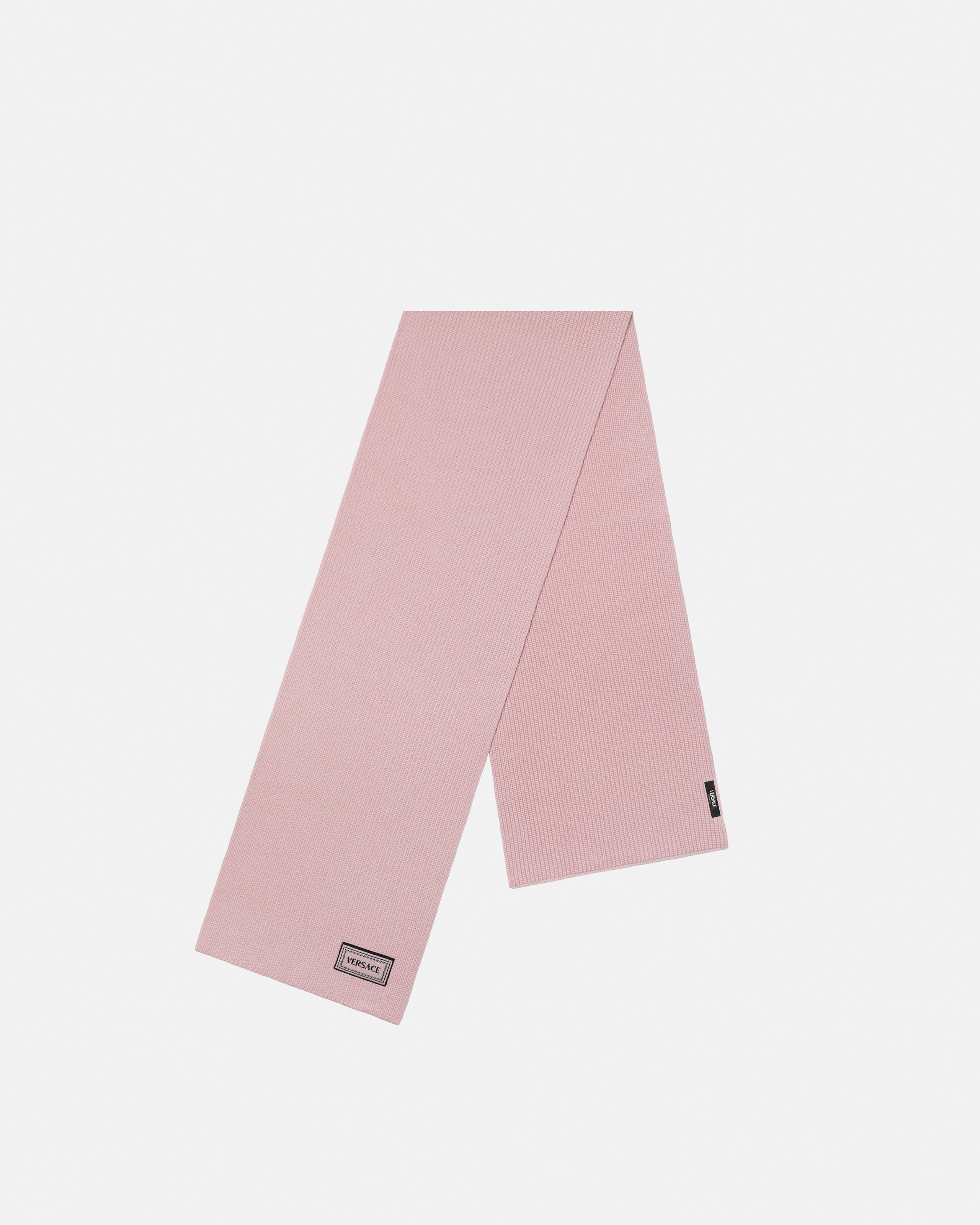 Versace Écharpe En Tricot De Laine In Pink