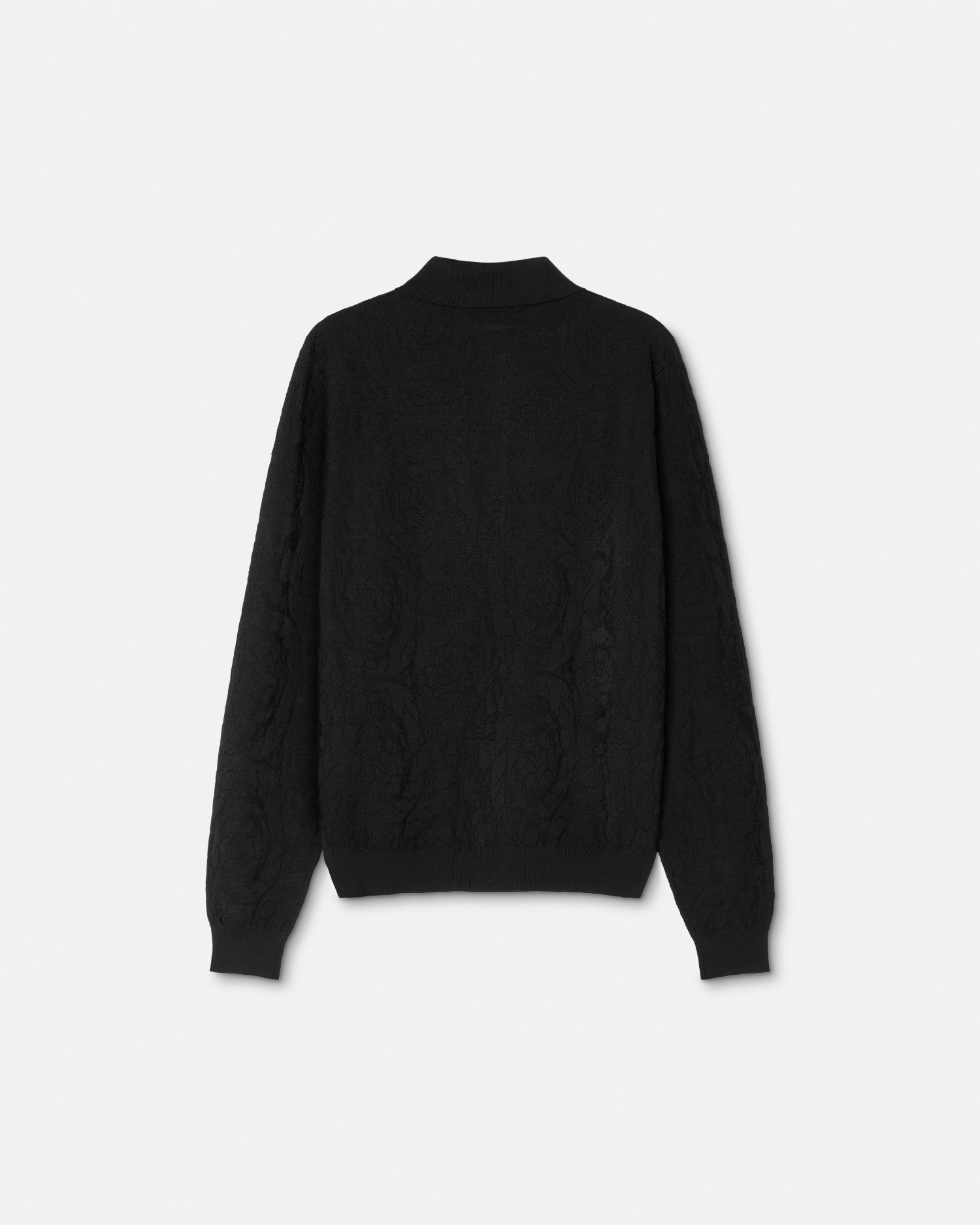 Barocco Jacquard Knit Polo Sweater
