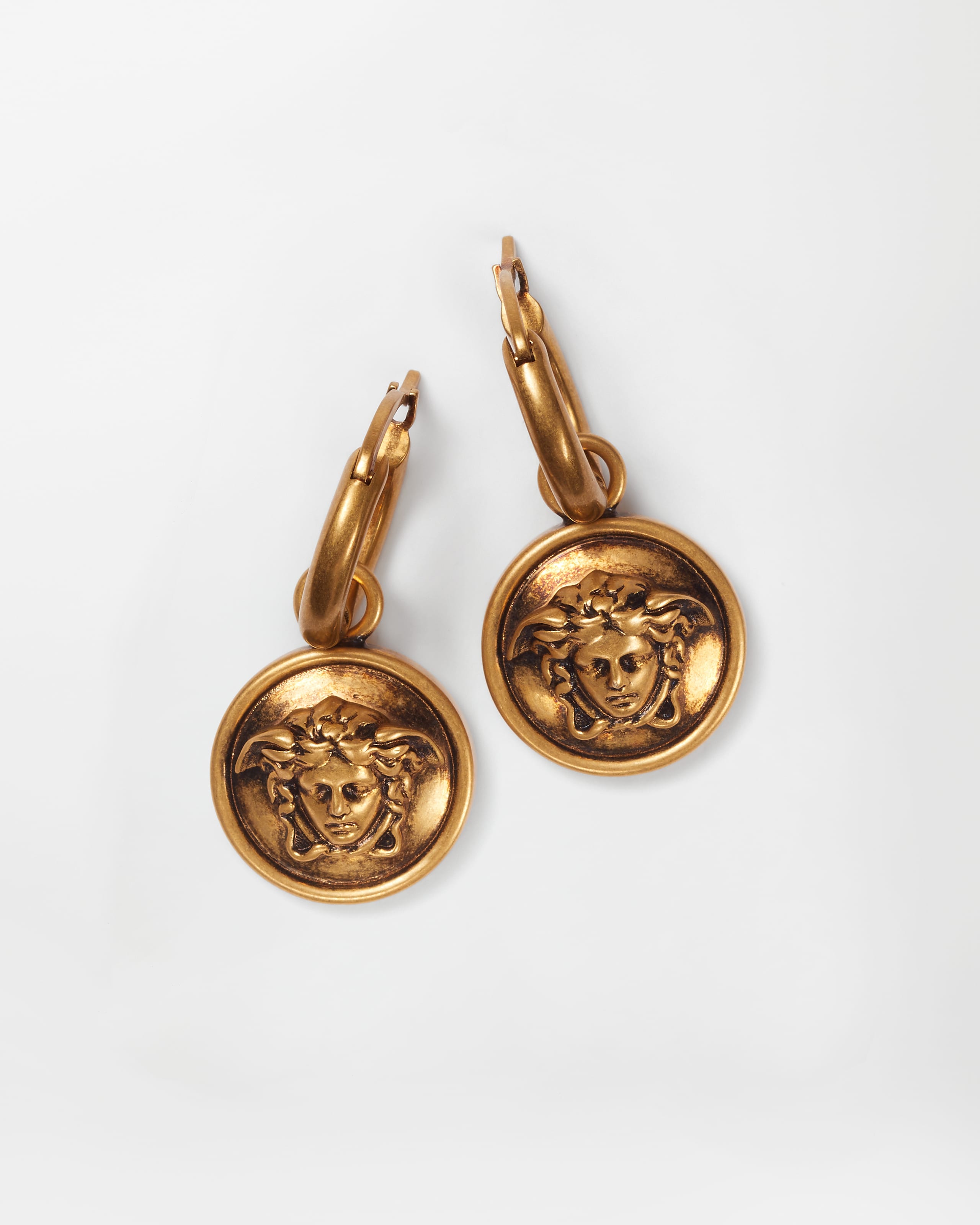 Versace Medusa Earrings In Gold