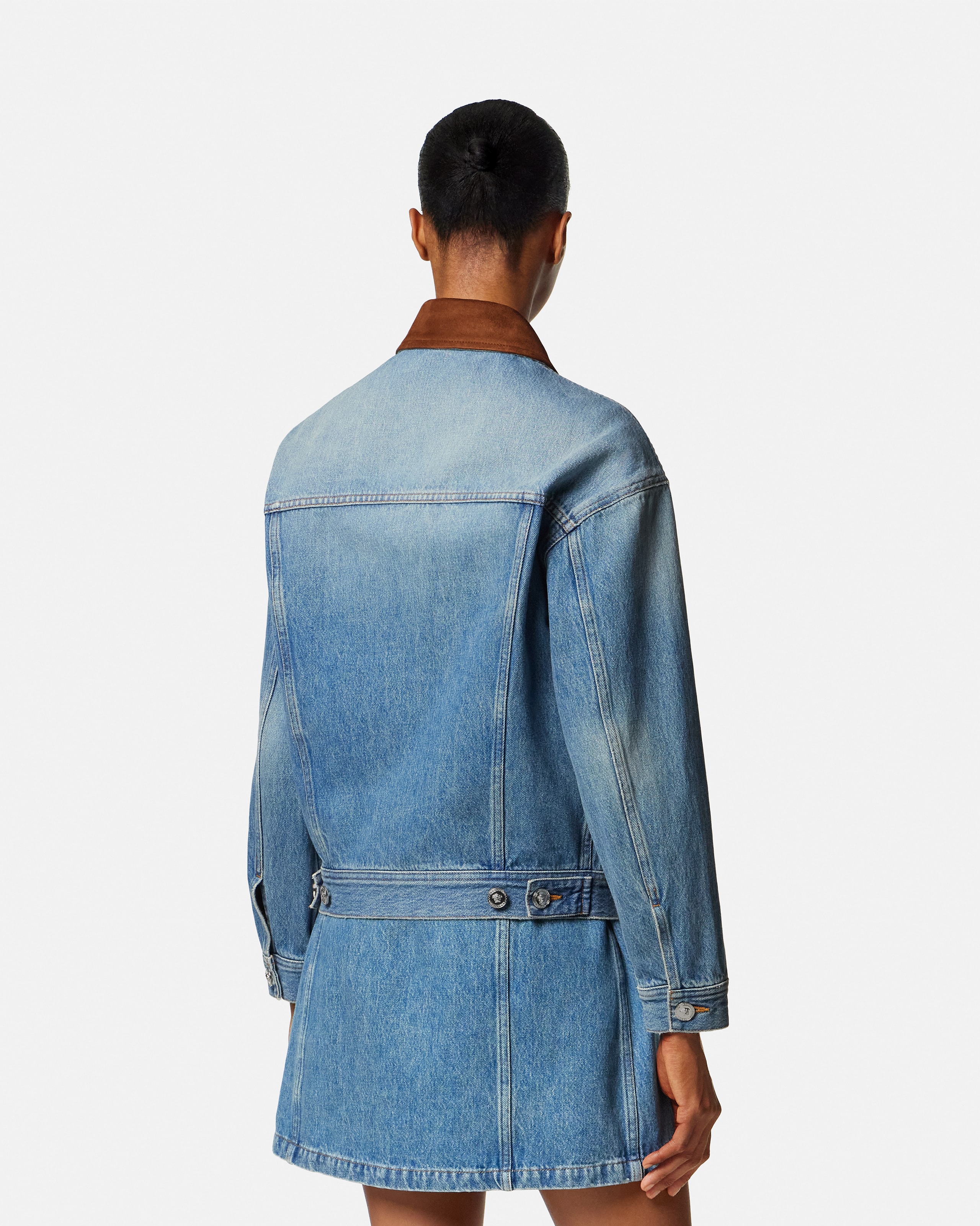 Denim Trucker Jacket Blue | VERSACE US