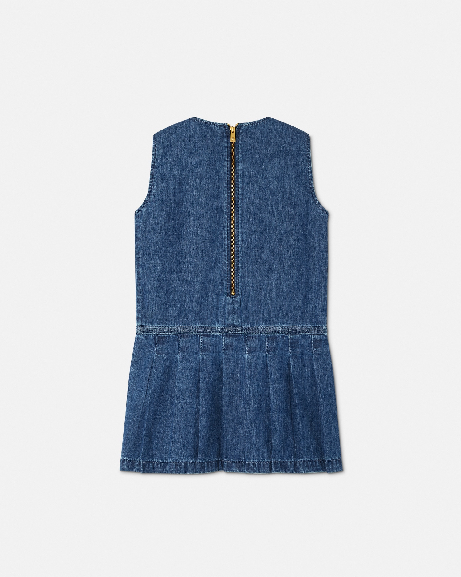 Pleated Denim Kids Dress