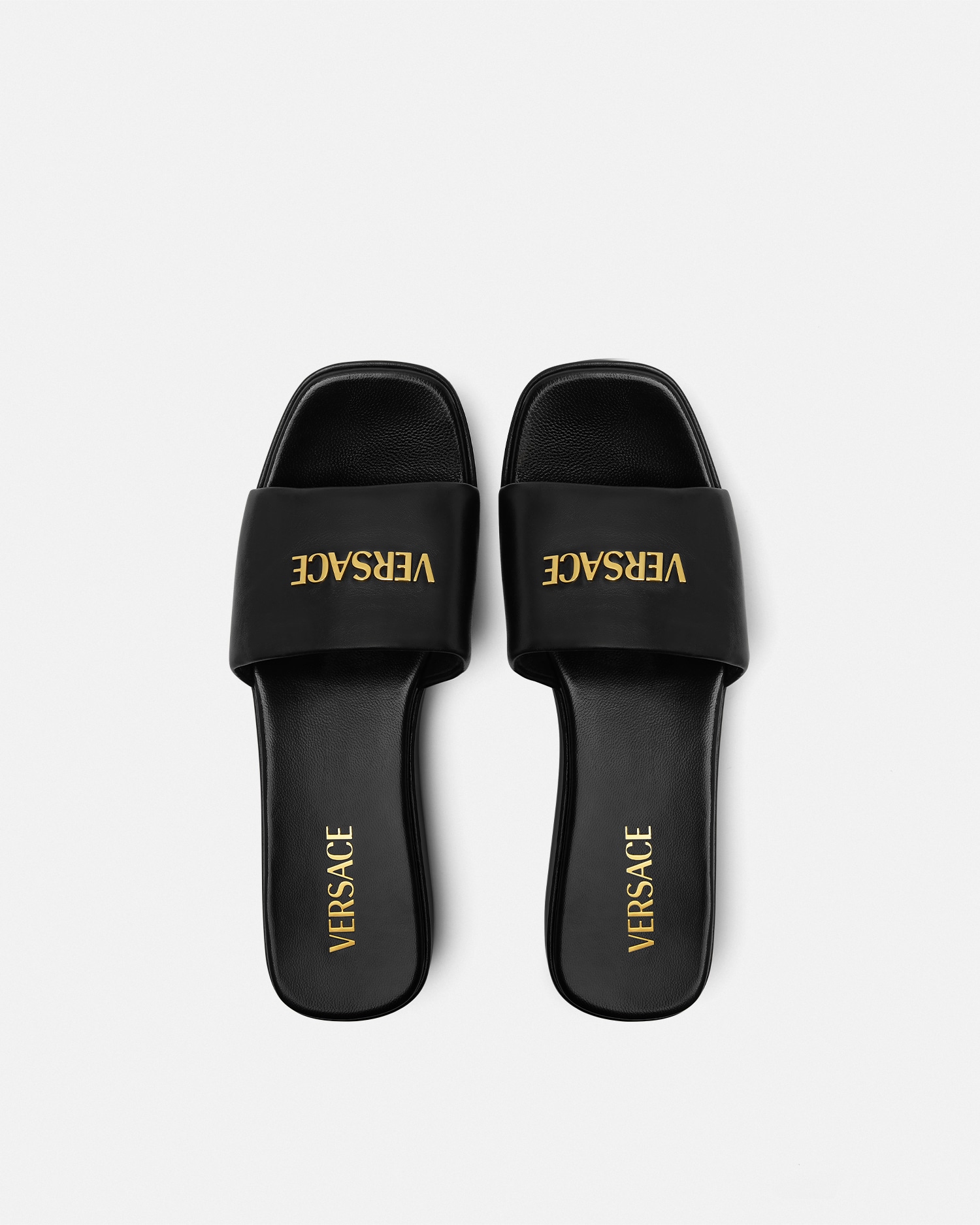 Leather Platform Mules 55 mm