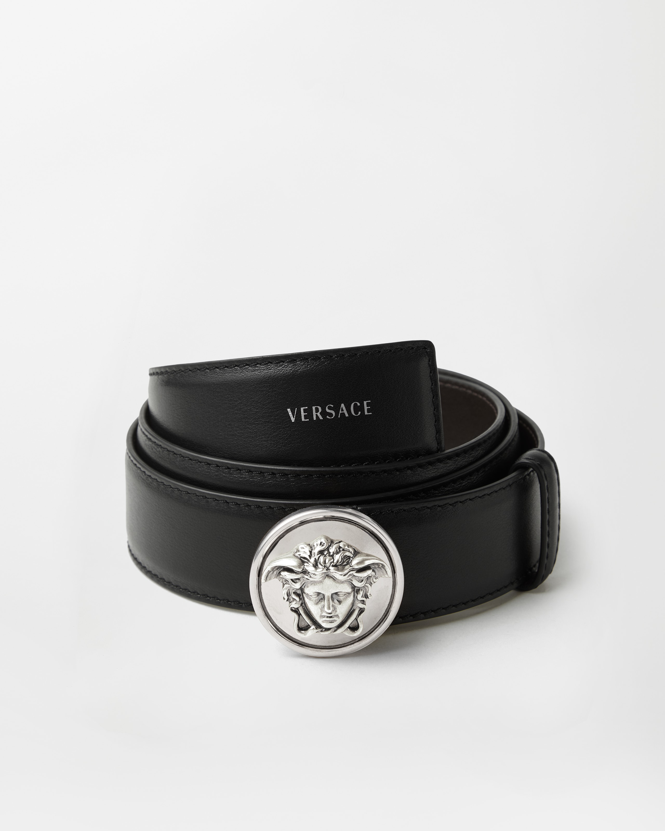 Versace Ceinture En Cuir 3,5 Cm In Red