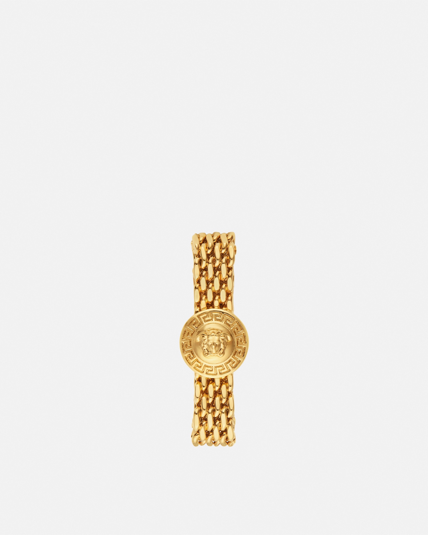 Versace Gianni Ribbon Clip Earring In Gold