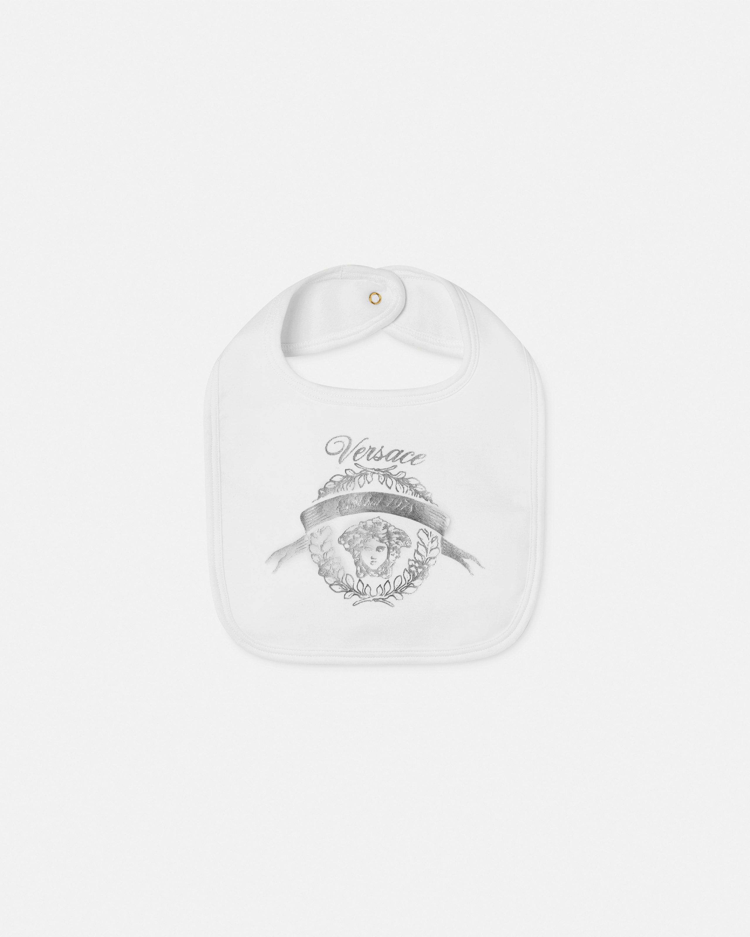 Versace Baby Printed Cotton-jersey Bib In White