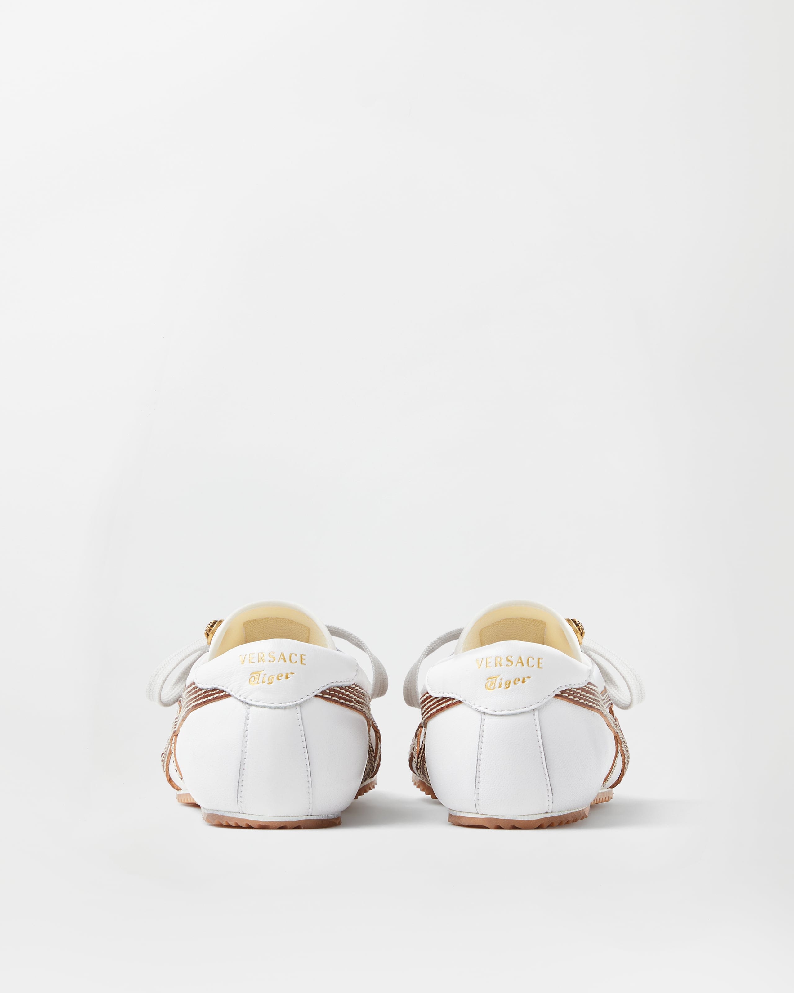 TAI-CHI Sakura Nappa Sneakers Brown,Yellow | VERSACE US