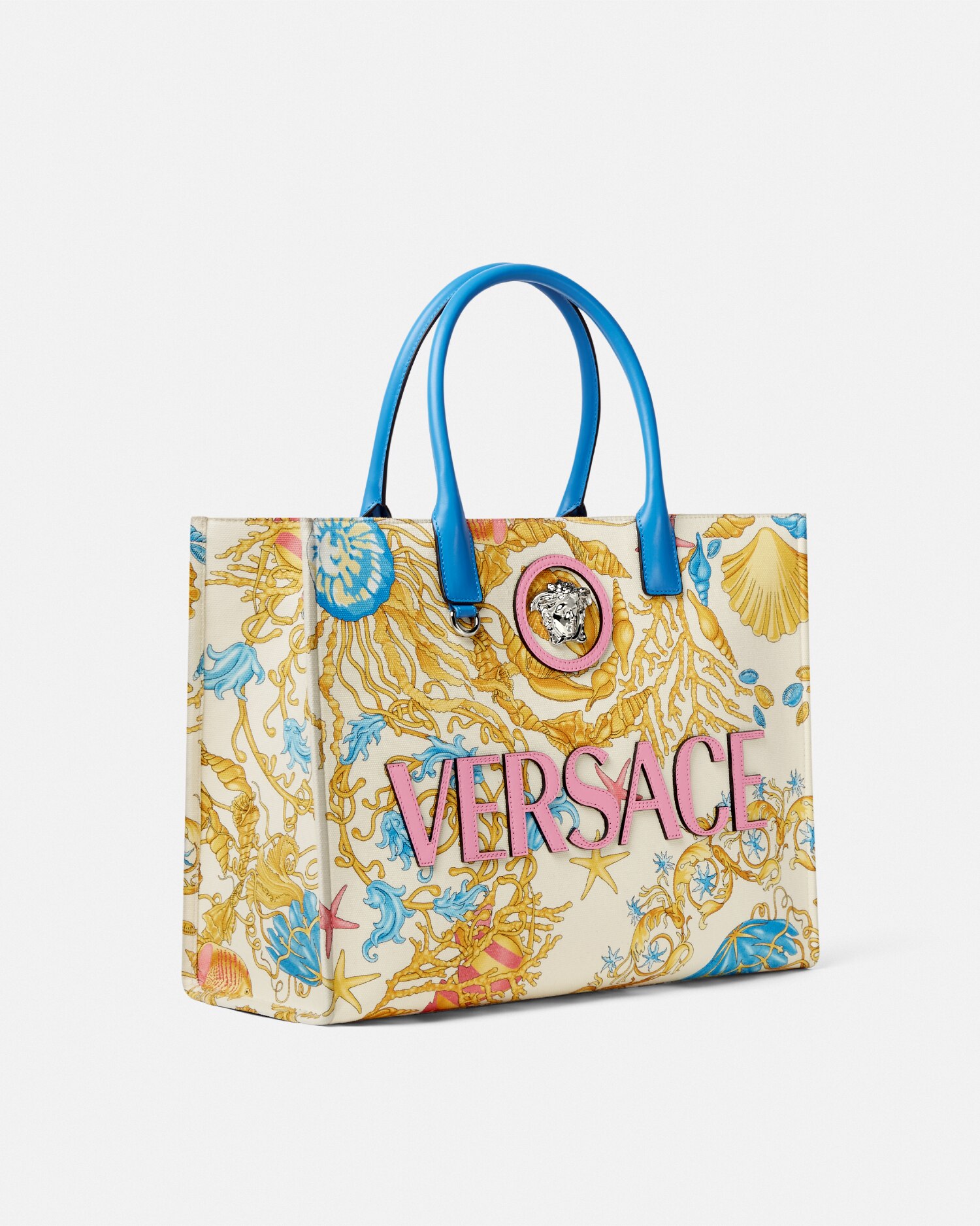 Versace Underwater Barocco La Medusa Large Tote Bag