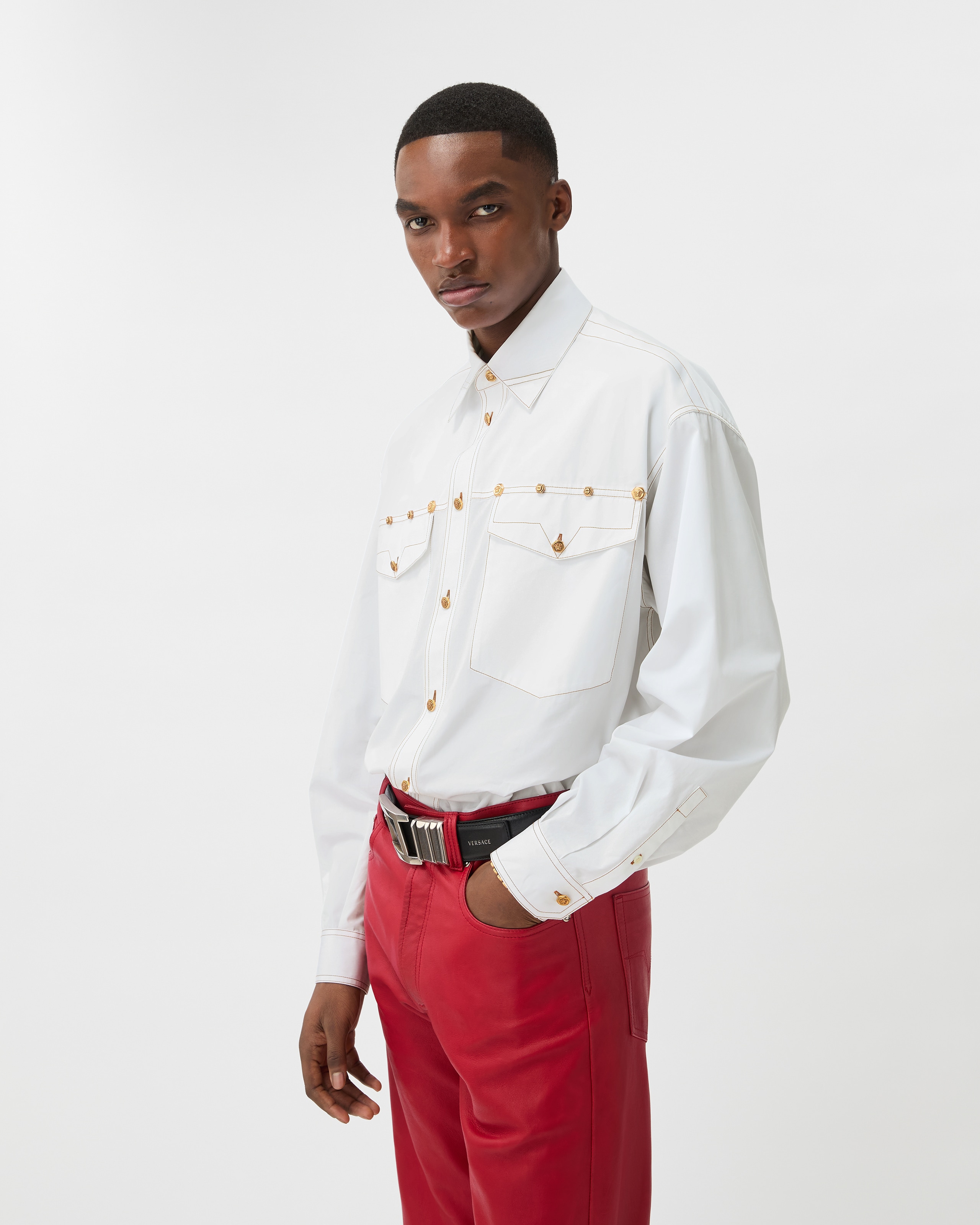 VERSACE 長袖シャツ 38 Men's Designer Shirts | VERSACE US