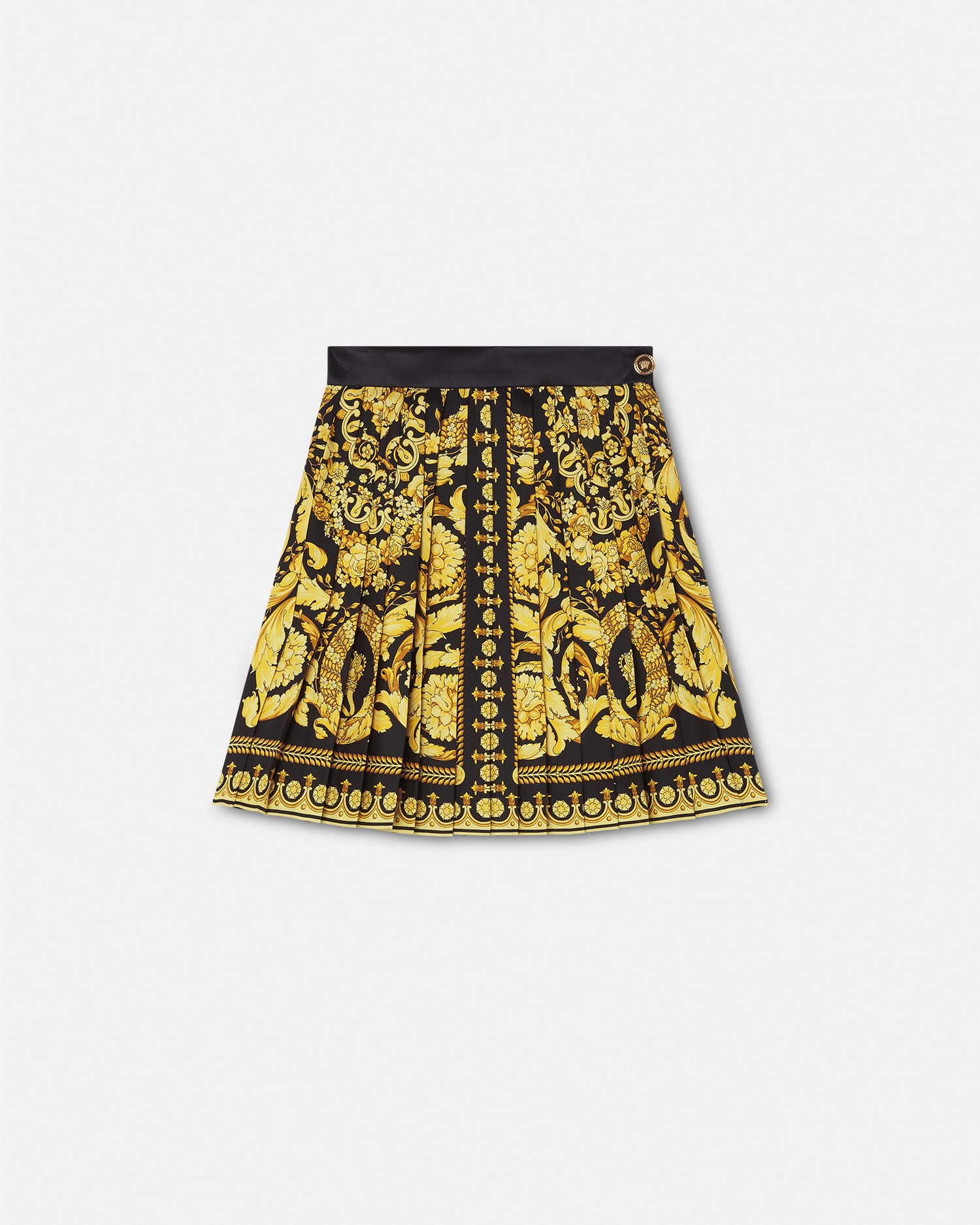 Versace Barocco Pleated Skirt In Print