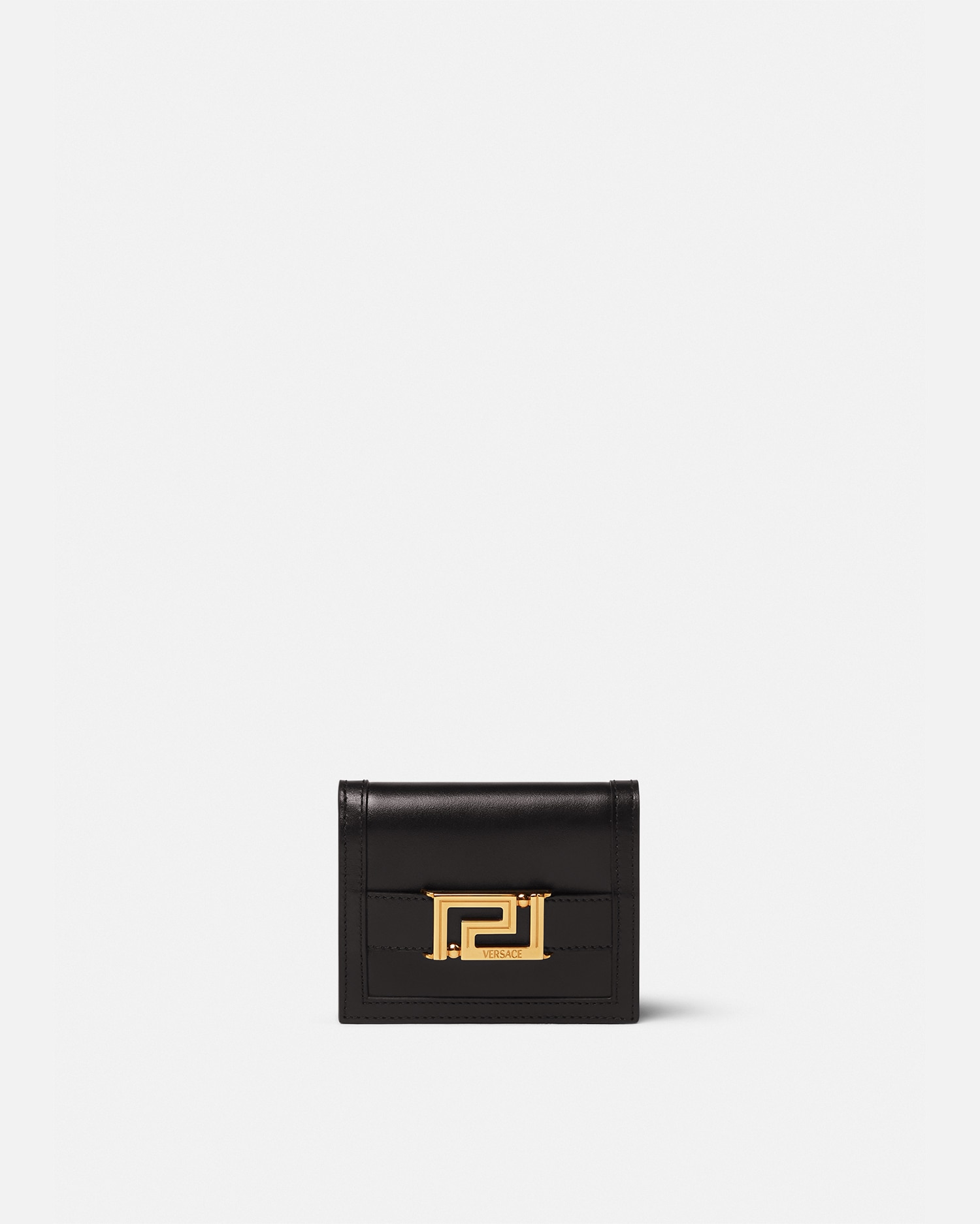 Versace Greca Goddess Bifold Wallet In Black