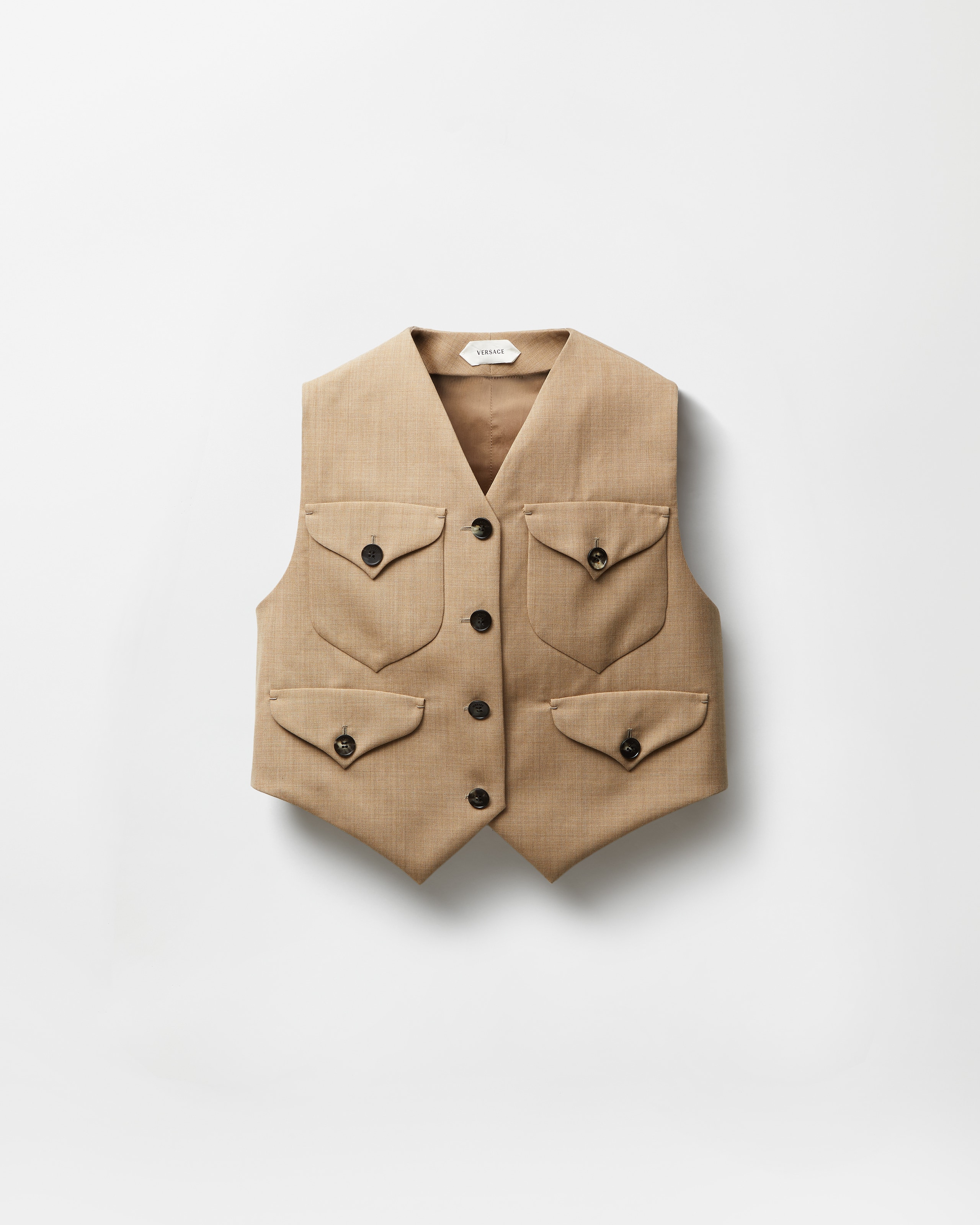 Versace Wool Vest In Multi