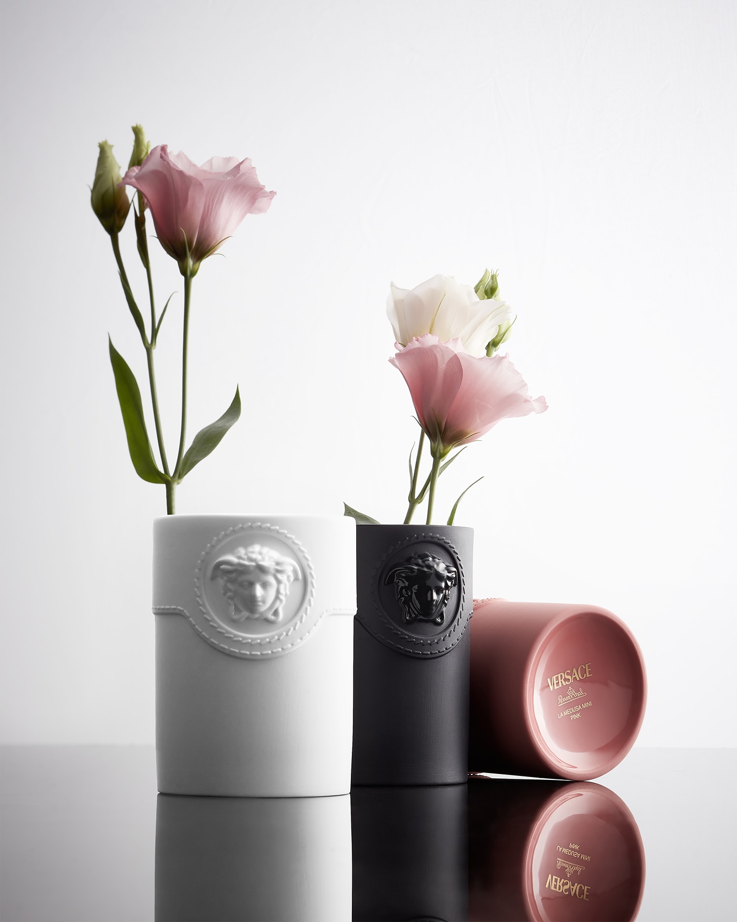 Versace Vase Rond La Medusa 10 Cm In White