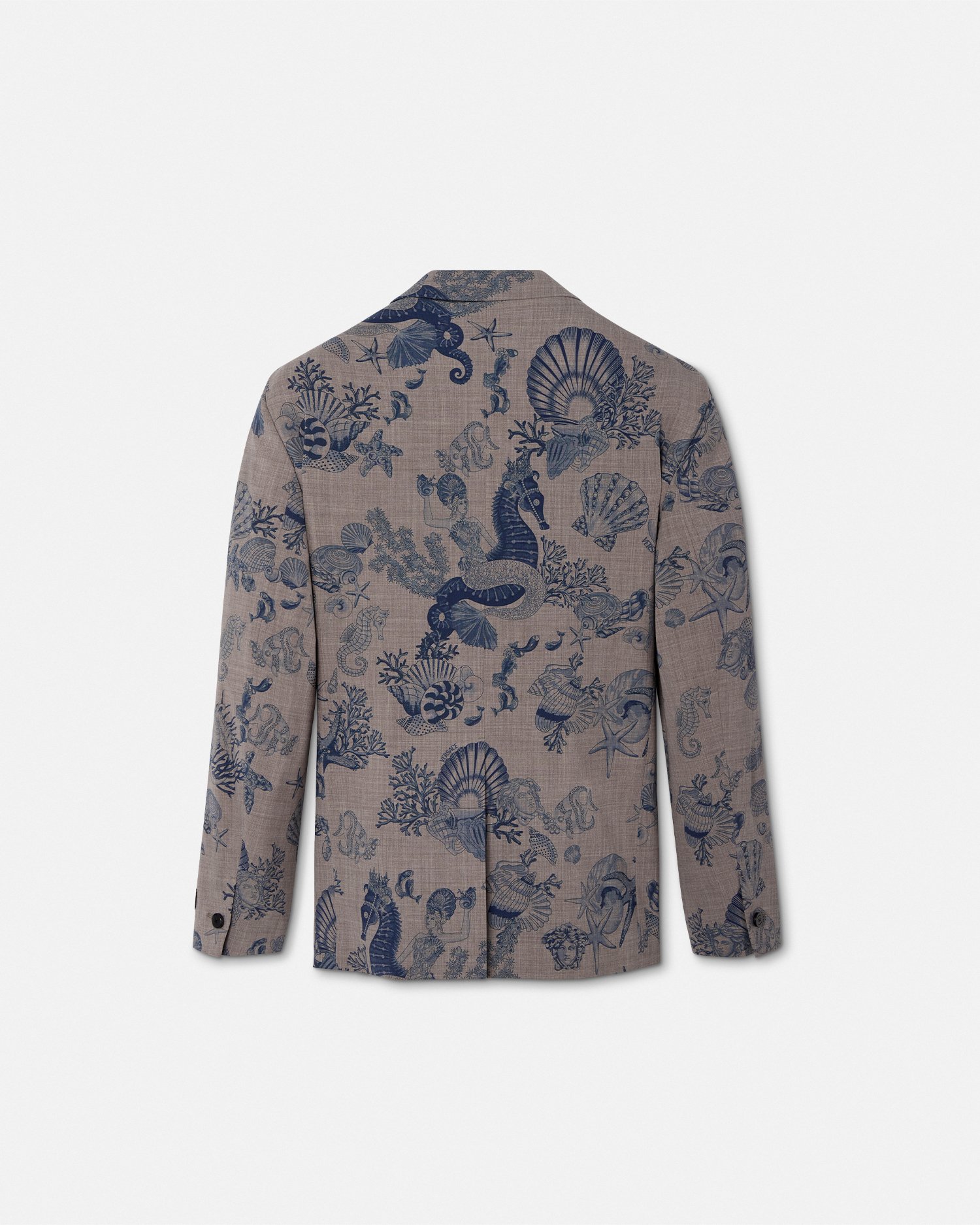 Coral Theatre Single-Breasted Wool Blazer