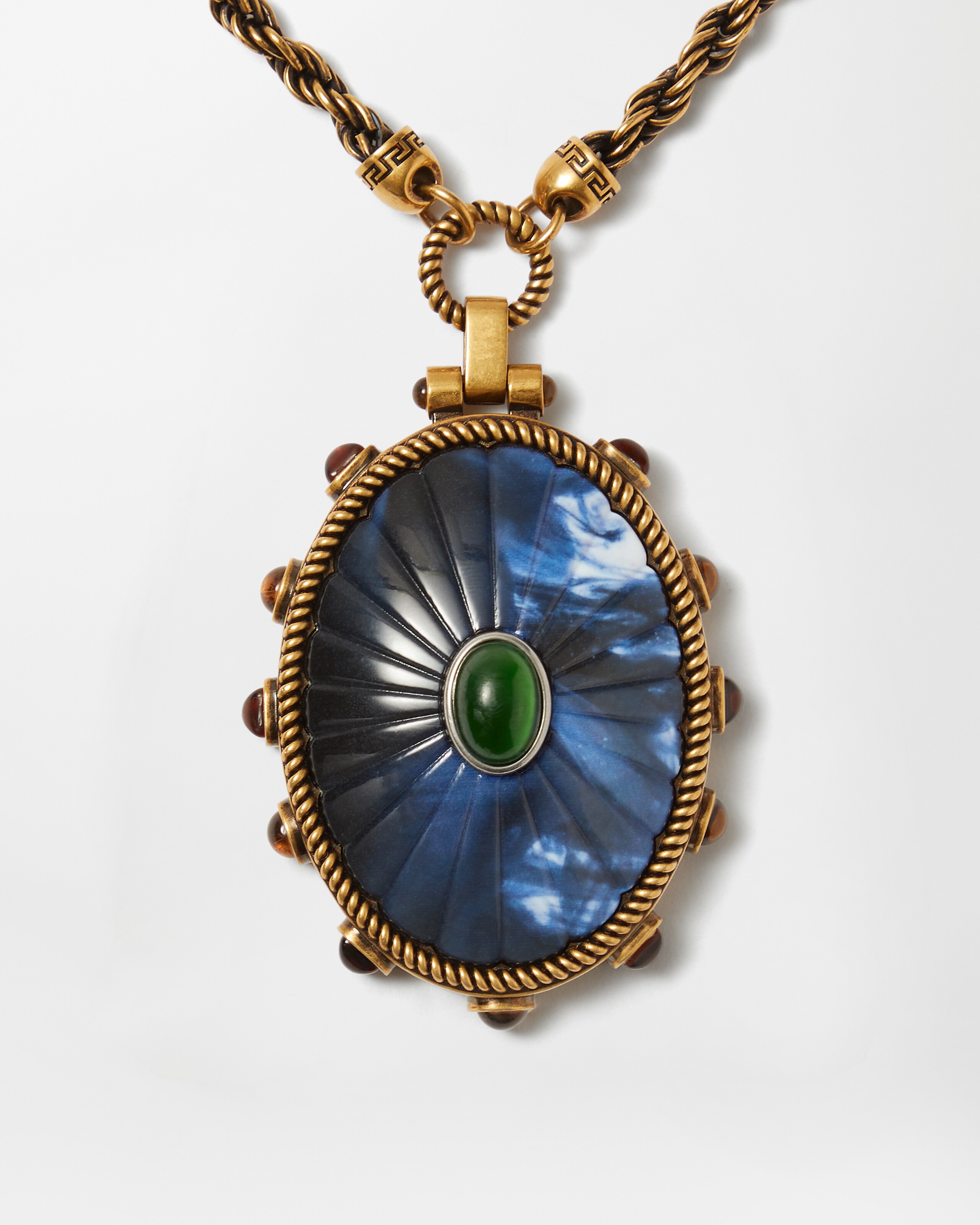 ネックレス・ペンダント Aflogical jewelrys / Necklace Tivoli Long Necklace Blue,Gold | VERSACE US