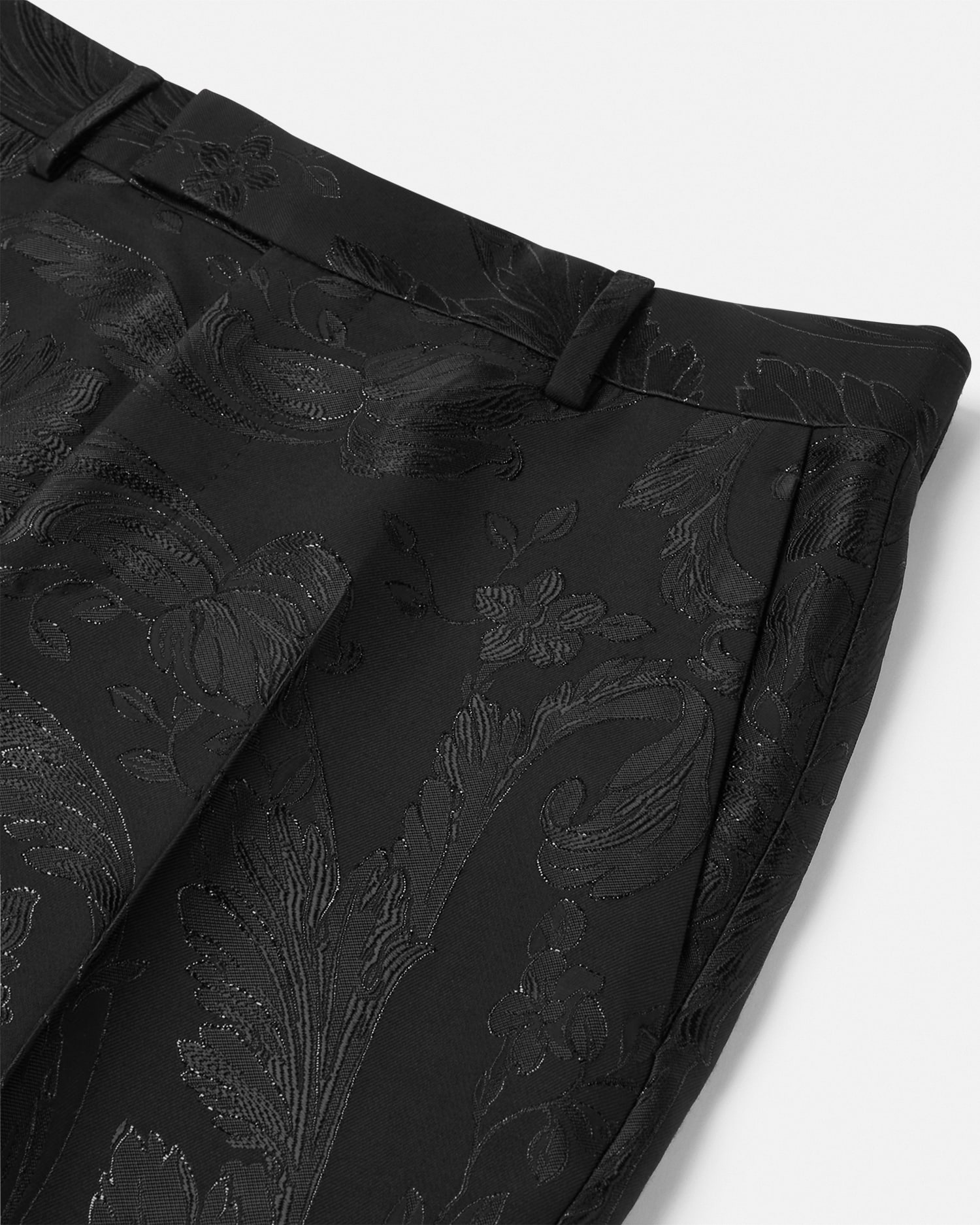 Barocco Jacquard Wool-Blend Formal Pants