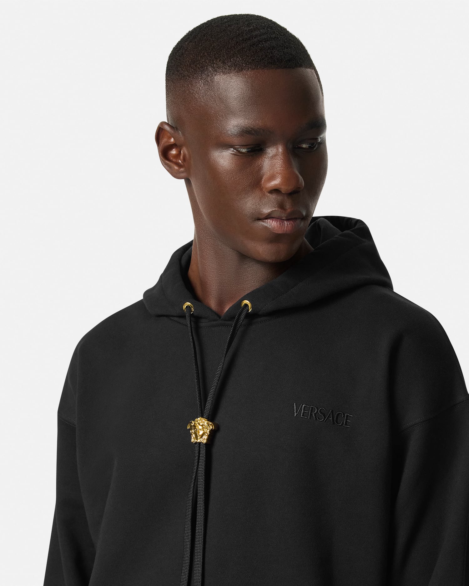VERSACE ラ・メデューサフーディー Versace La Medusa Cotton Hoodie | Black | FARFETCH