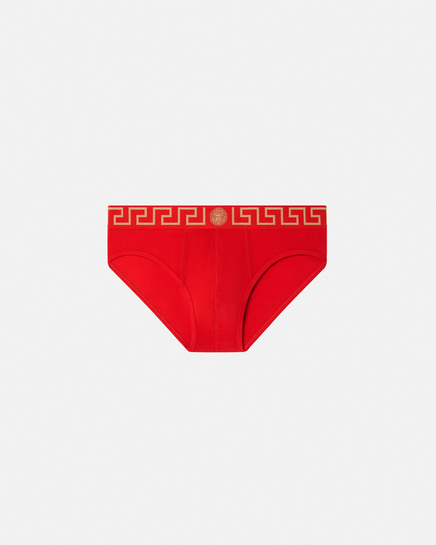 Versace Greca Border Briefs In Rouge