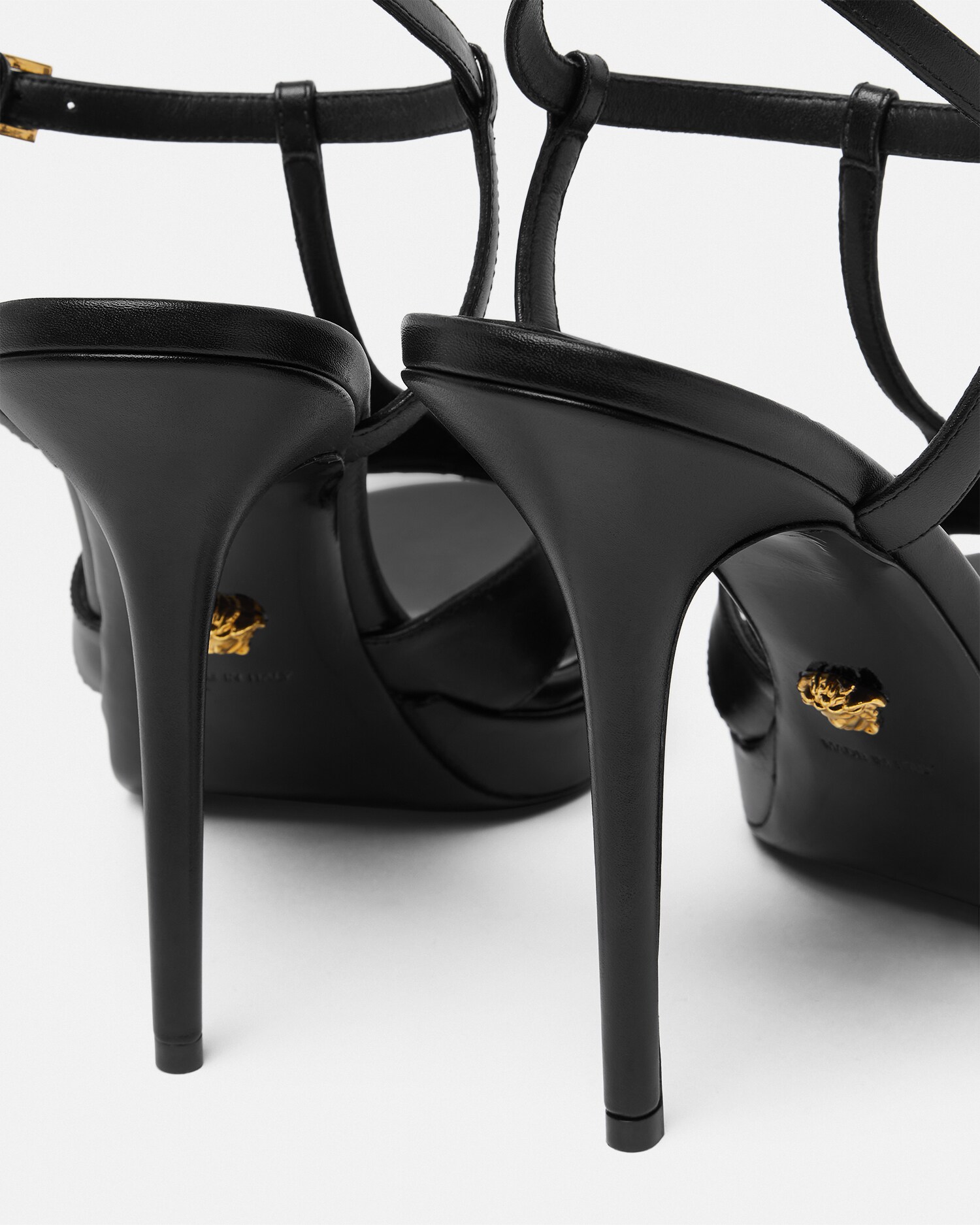 Versace Collection Strappy Leather Sandals Versace Nappa Leather Sandals Strappy Design Ankle Strap In  main image 4