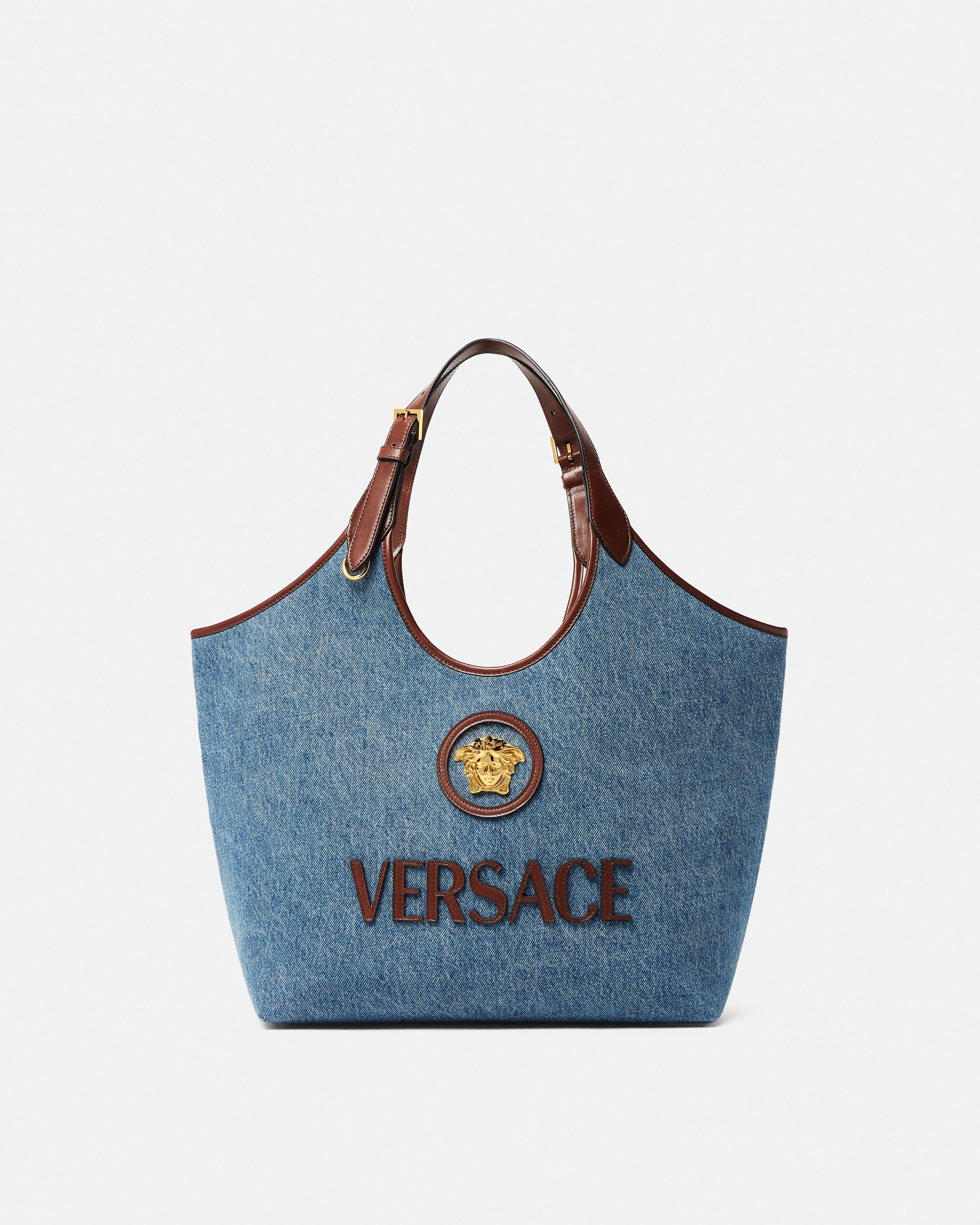 Versace La Medusa Denim Tote