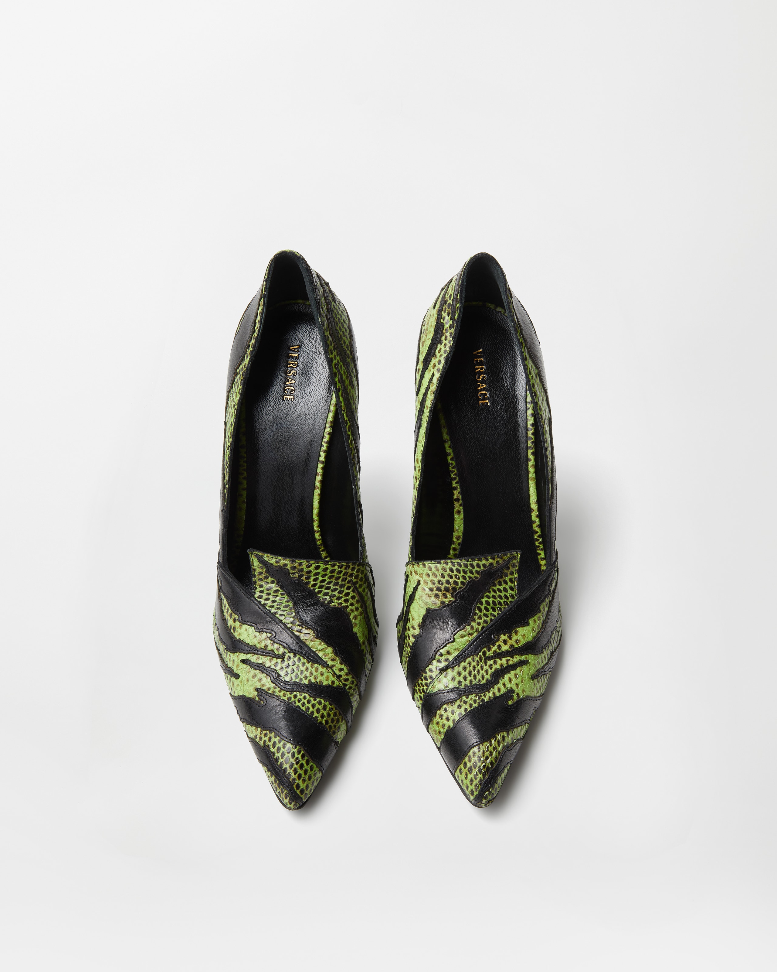 Versace Tigre Escarpins En Cuir Effet Python 105 Mm In Multi