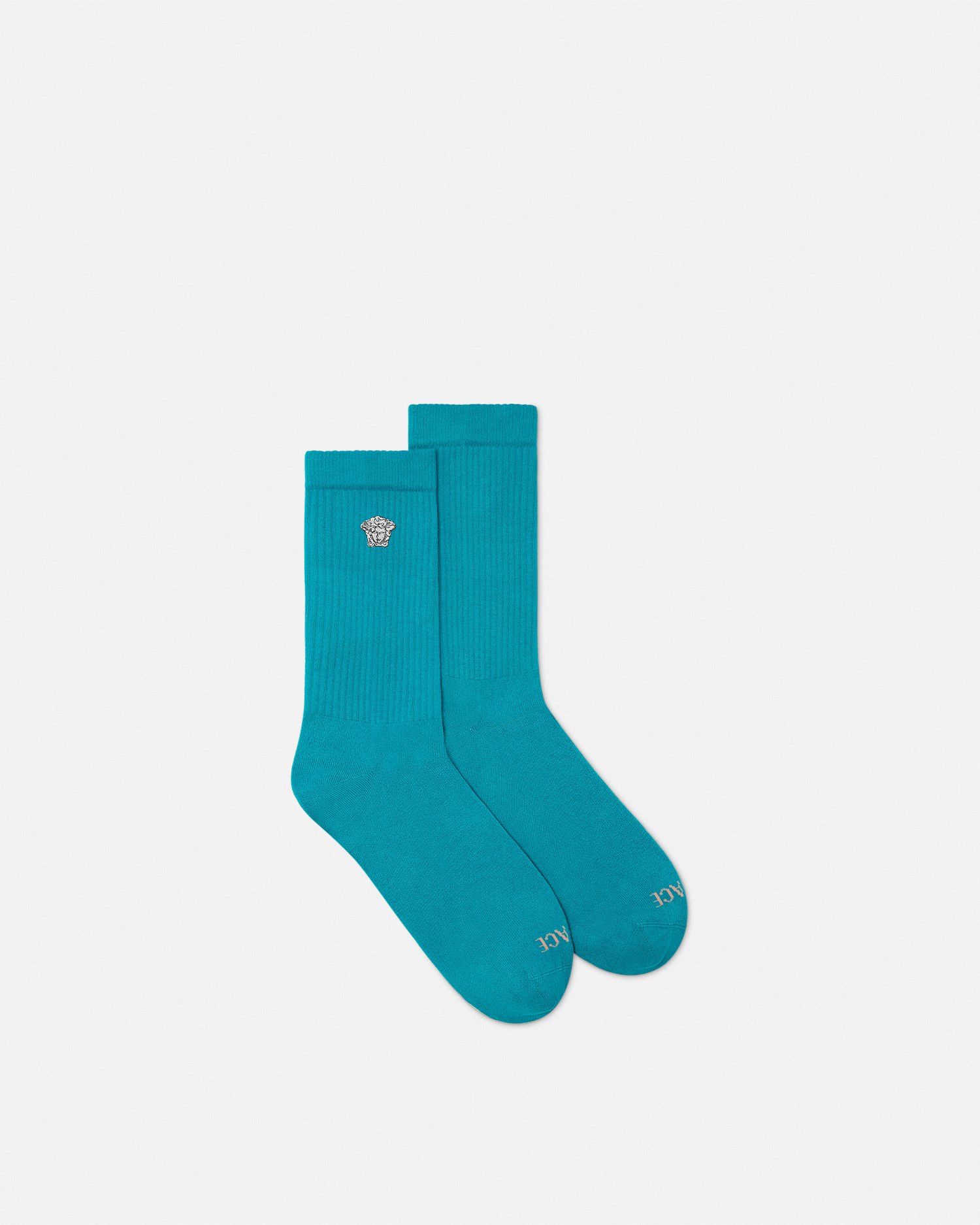 Versace Embroidered Medusa Ribbed Socks