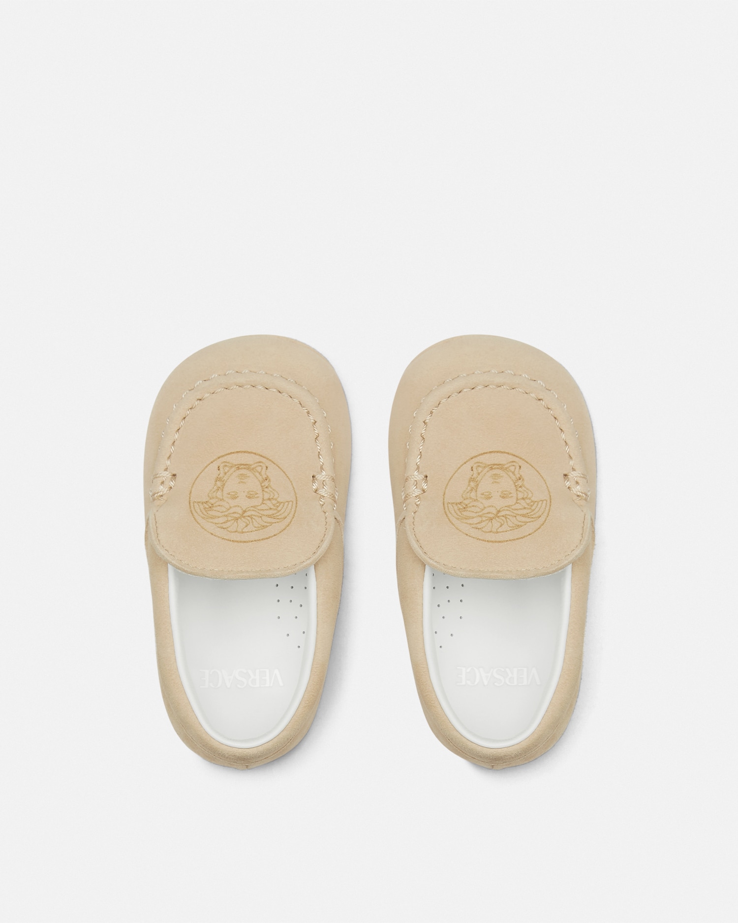 Medusa Suede Baby Loafers