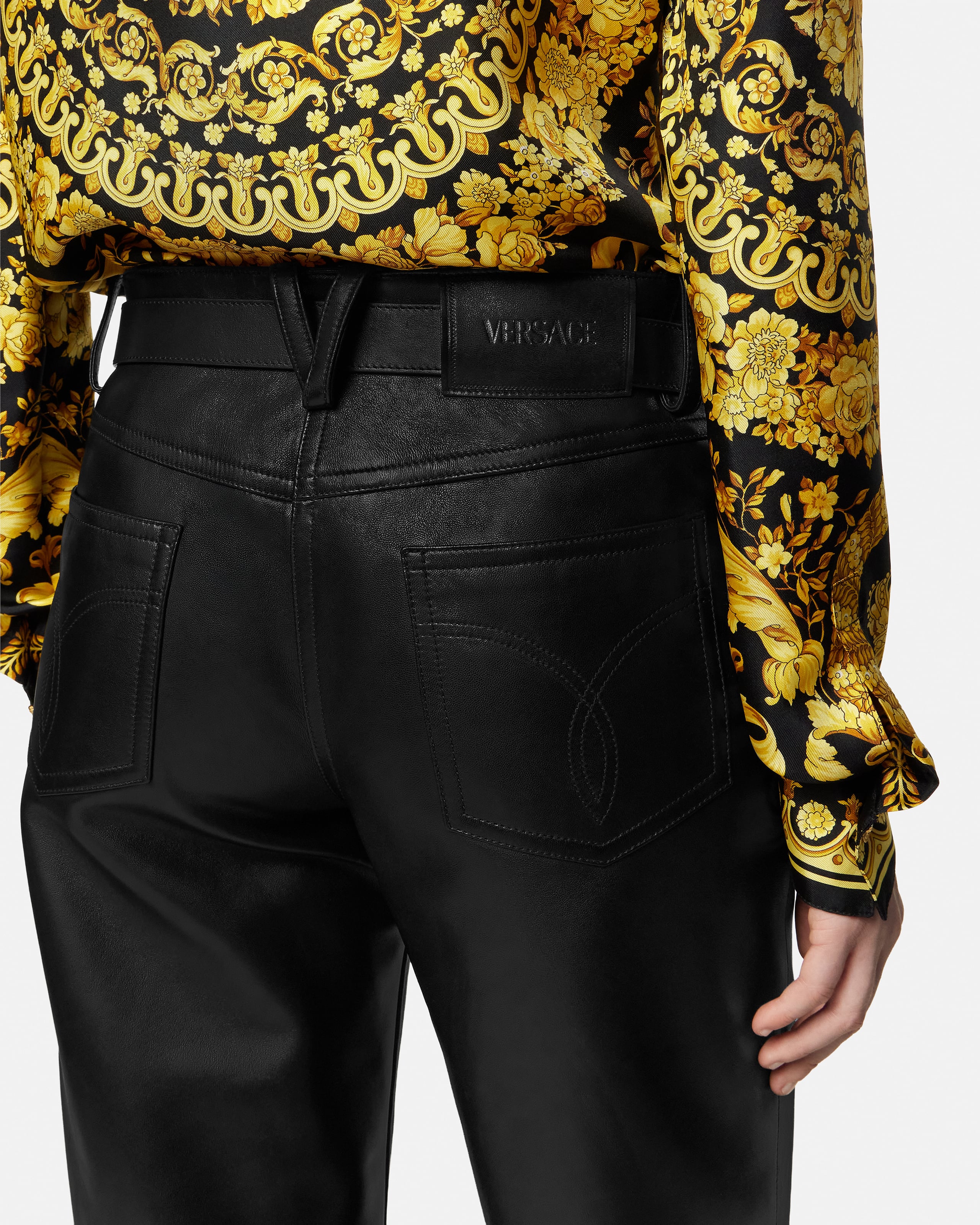 パンツ versace classic v2 archive leather pants 90_1021691-