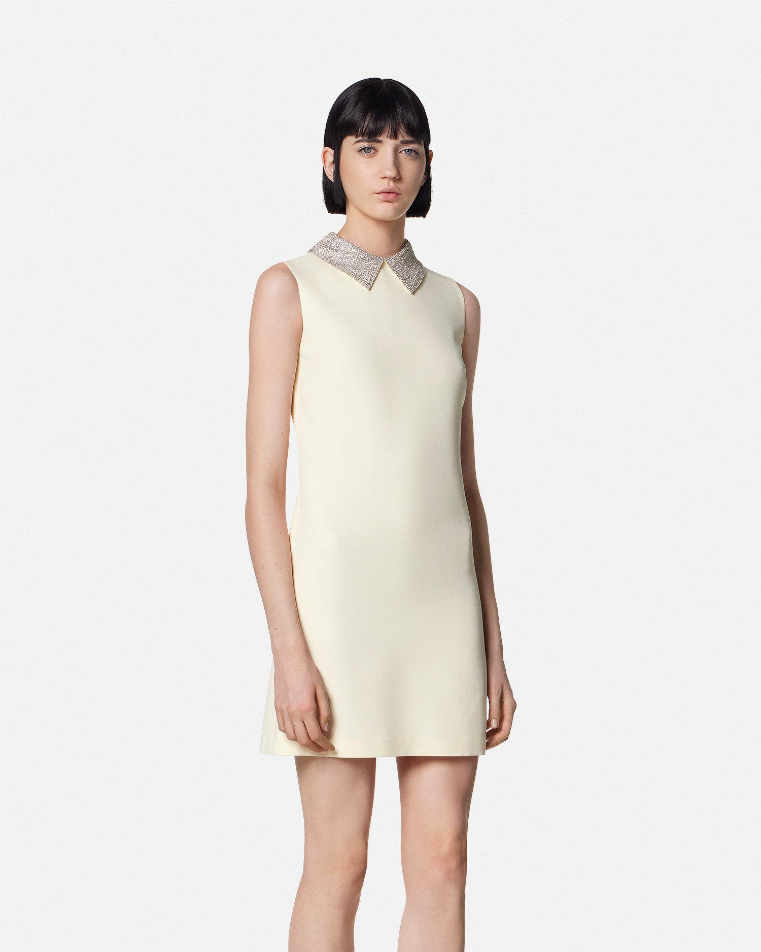 Crystal Satin A-Line Mini Dress
