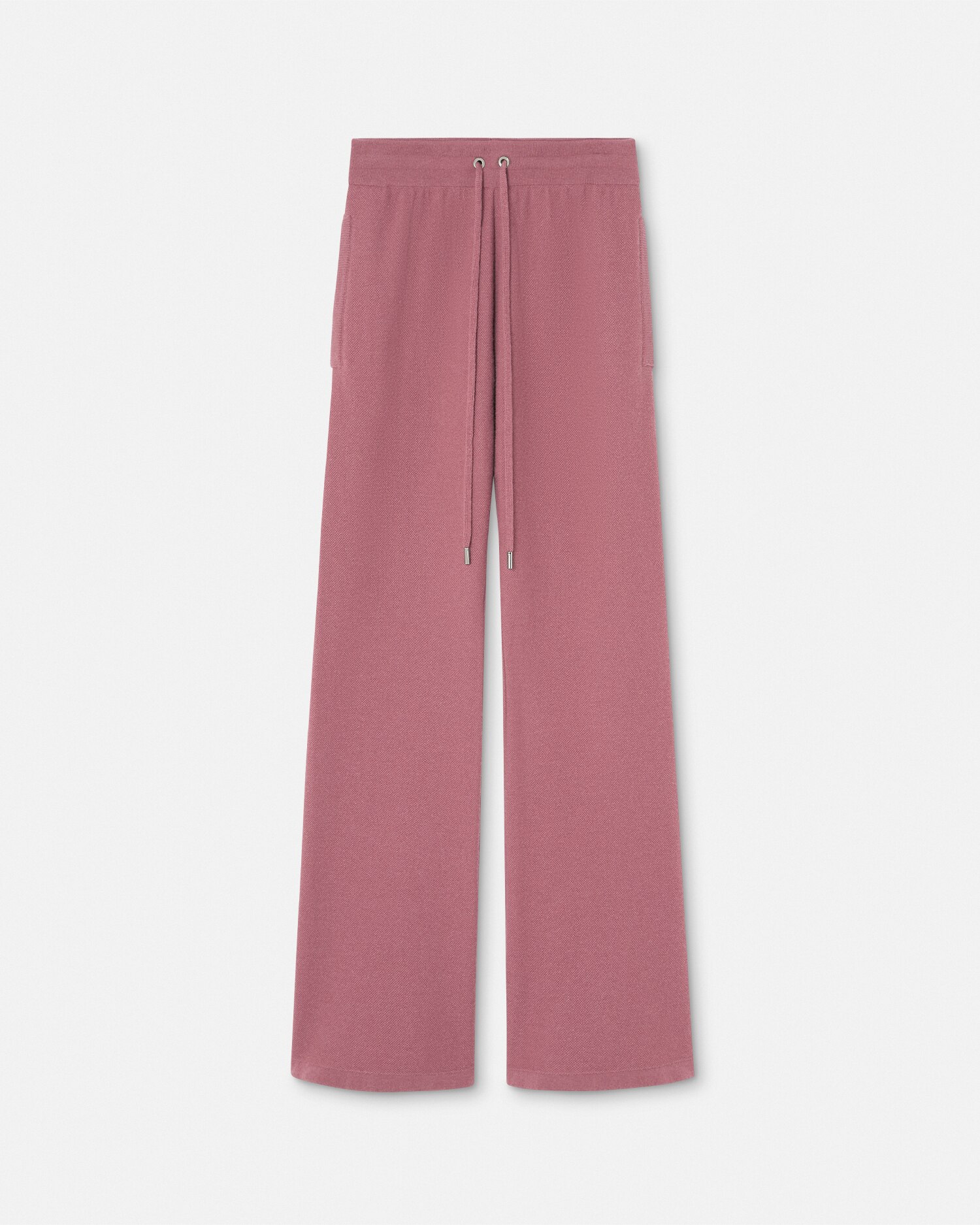 Versace Wool-blend Flared Towel Pants In Rose