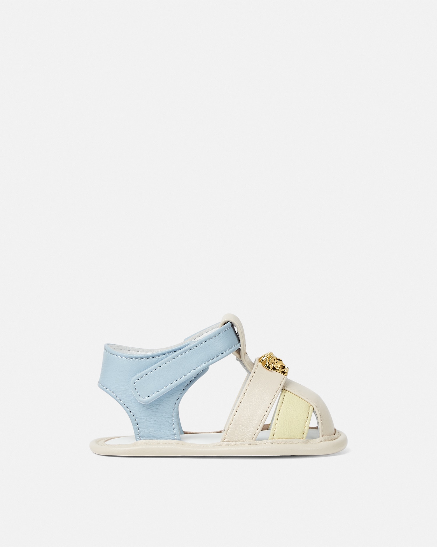 Versace Medusa Baby Sandals In White+blue