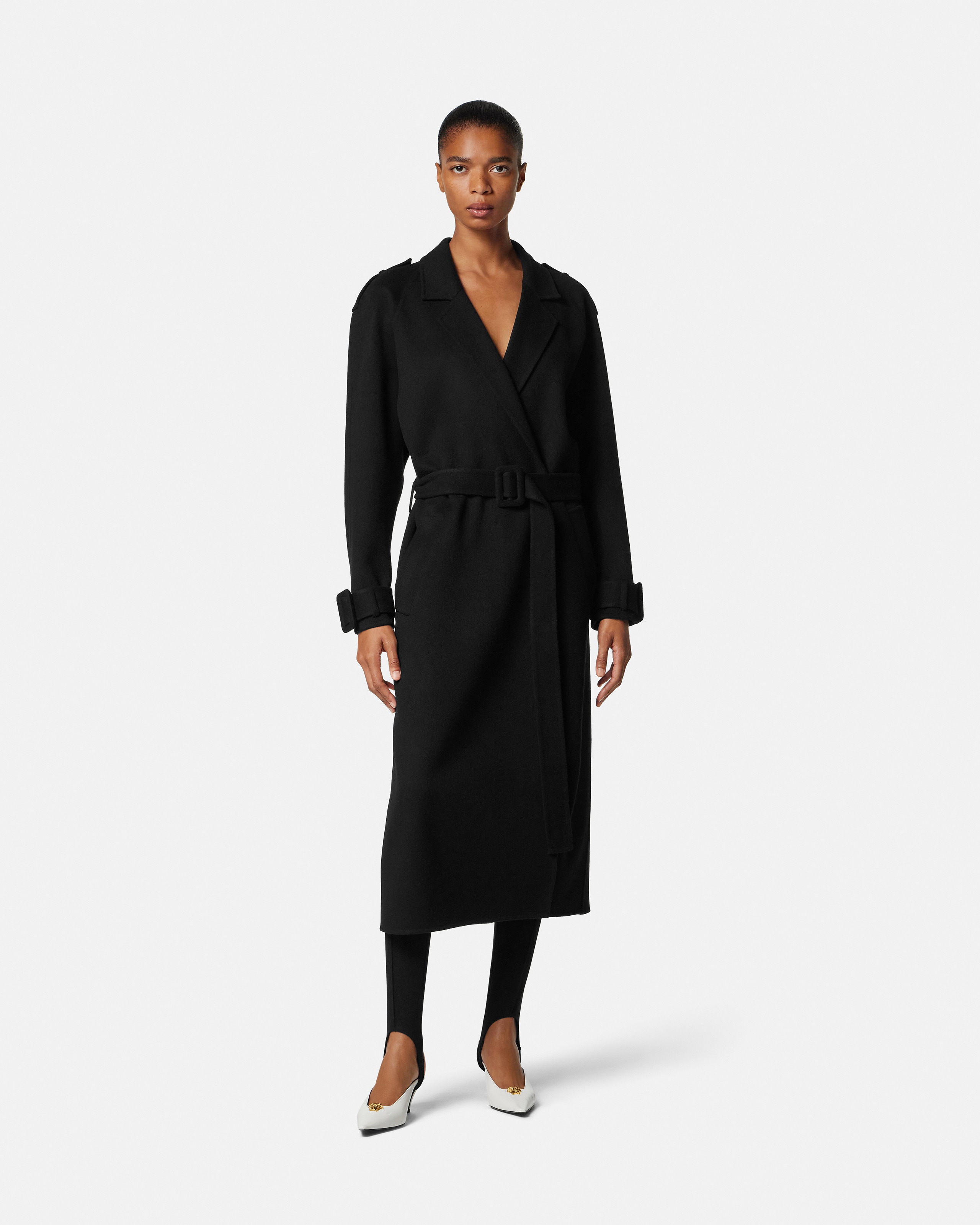 Wool-Cashmere Belted Coat