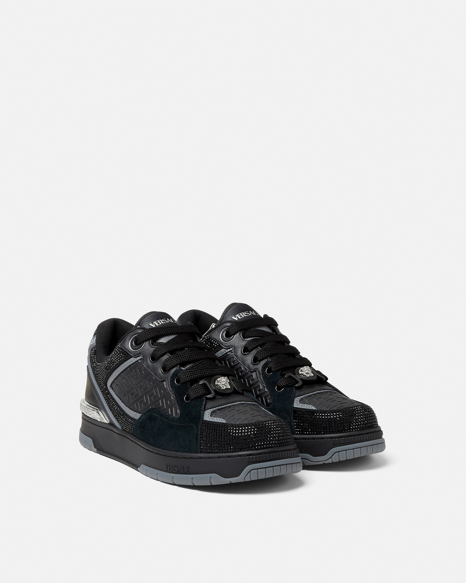 Biggie Basket Embellished Leather Sneakers