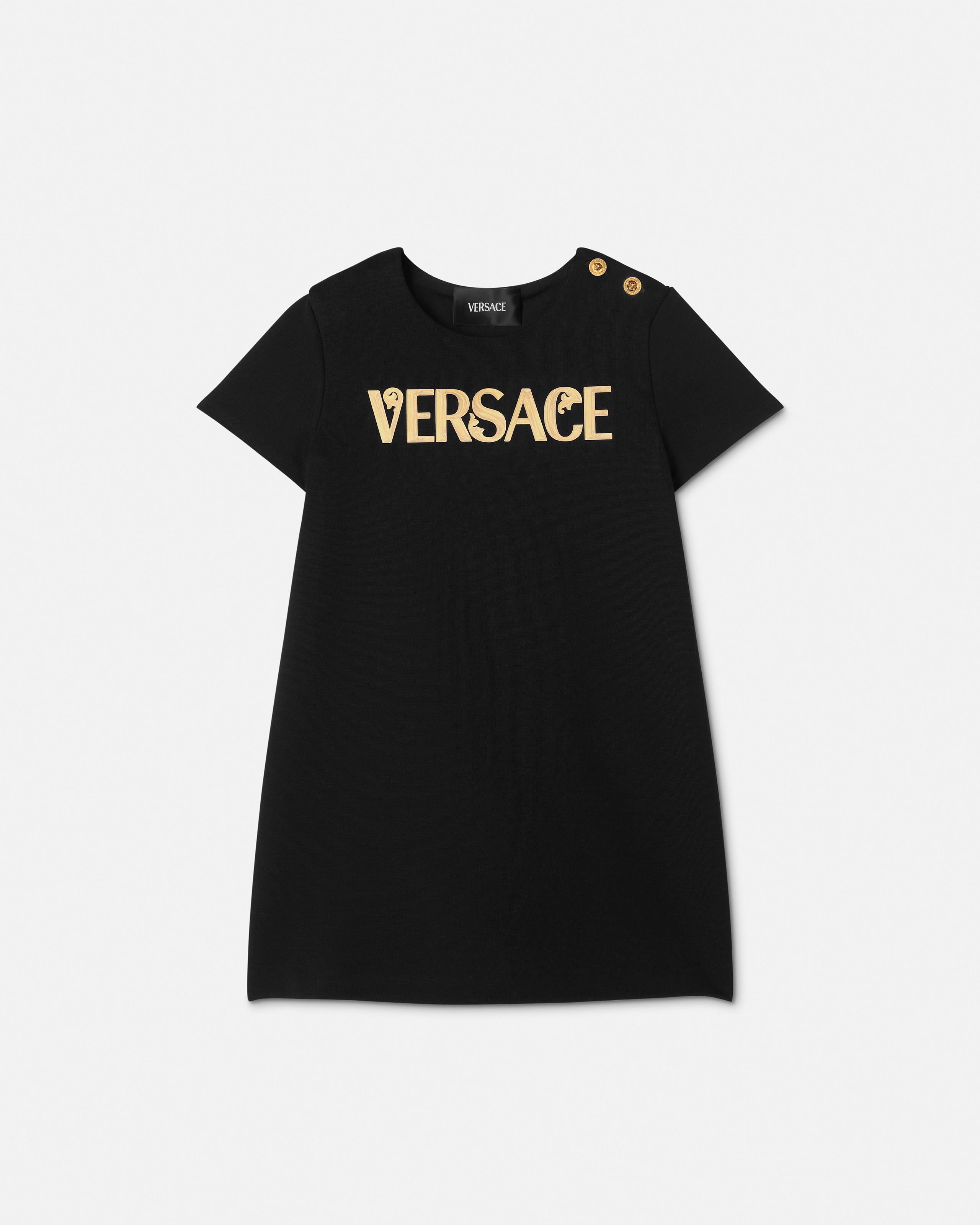 Versace Robe En Maille Milano Imprimée Kids In Black