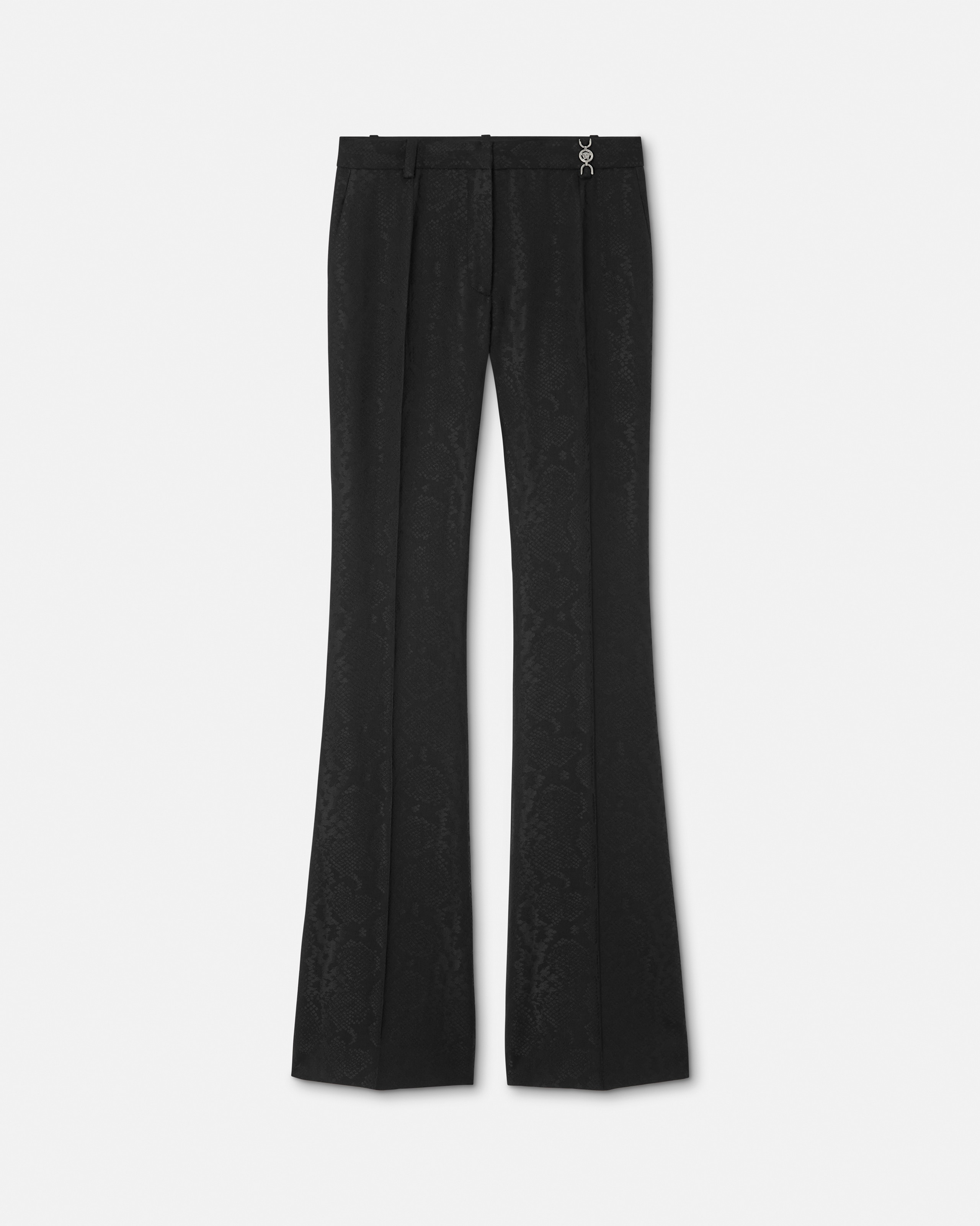 Python-Jacquard Wool-Blend Pants