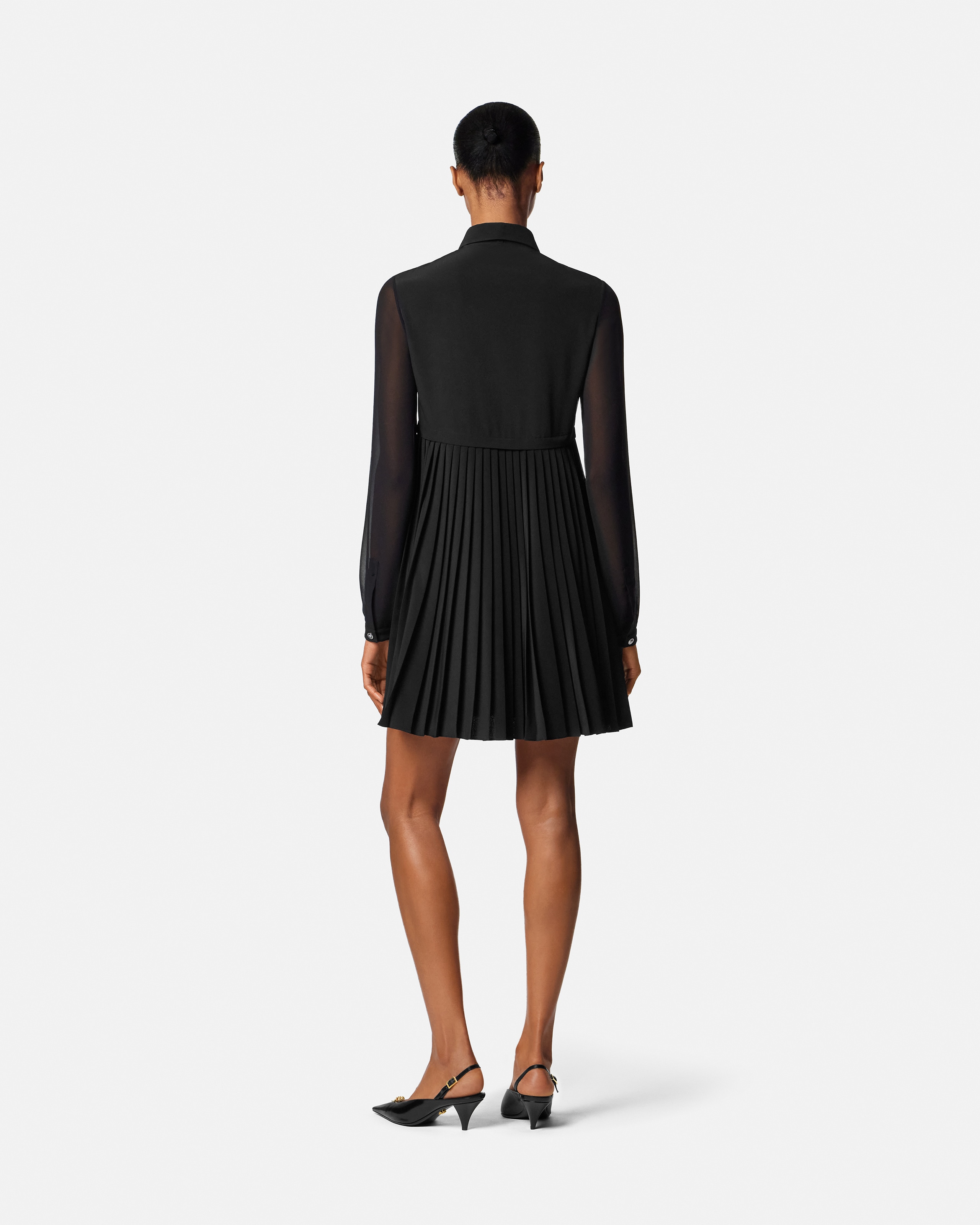 Crêpe de Chine Lavallière Mini Dress